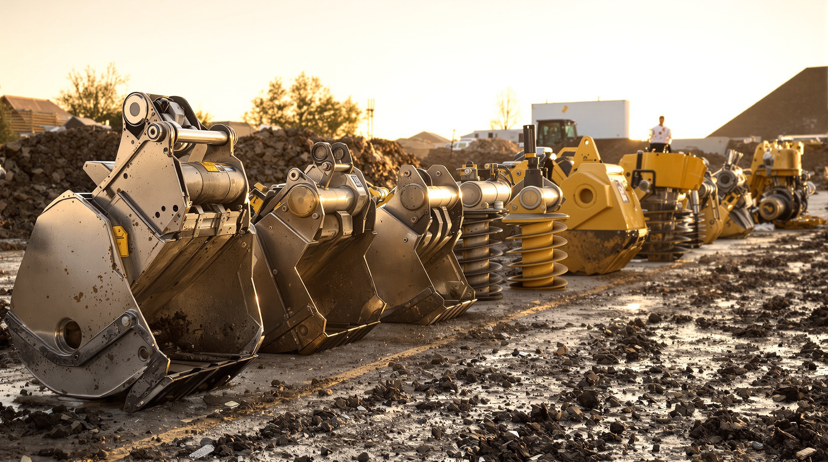 Accessoires variés pelleteuse chantier