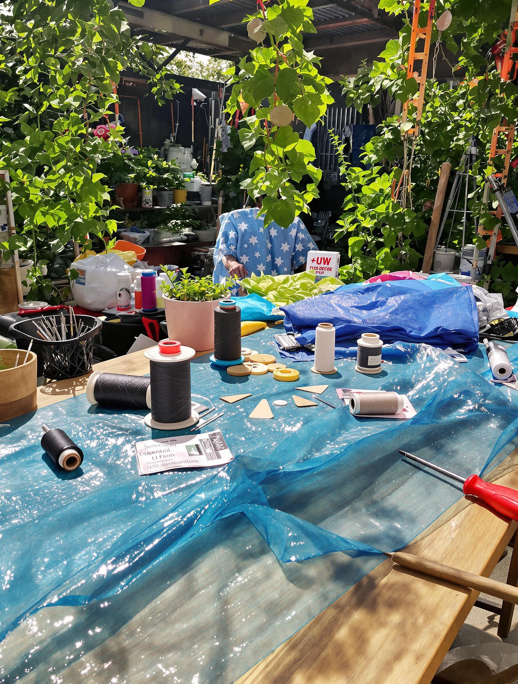 Outils nécessaires pour coudre une bâche à bulle de piscine