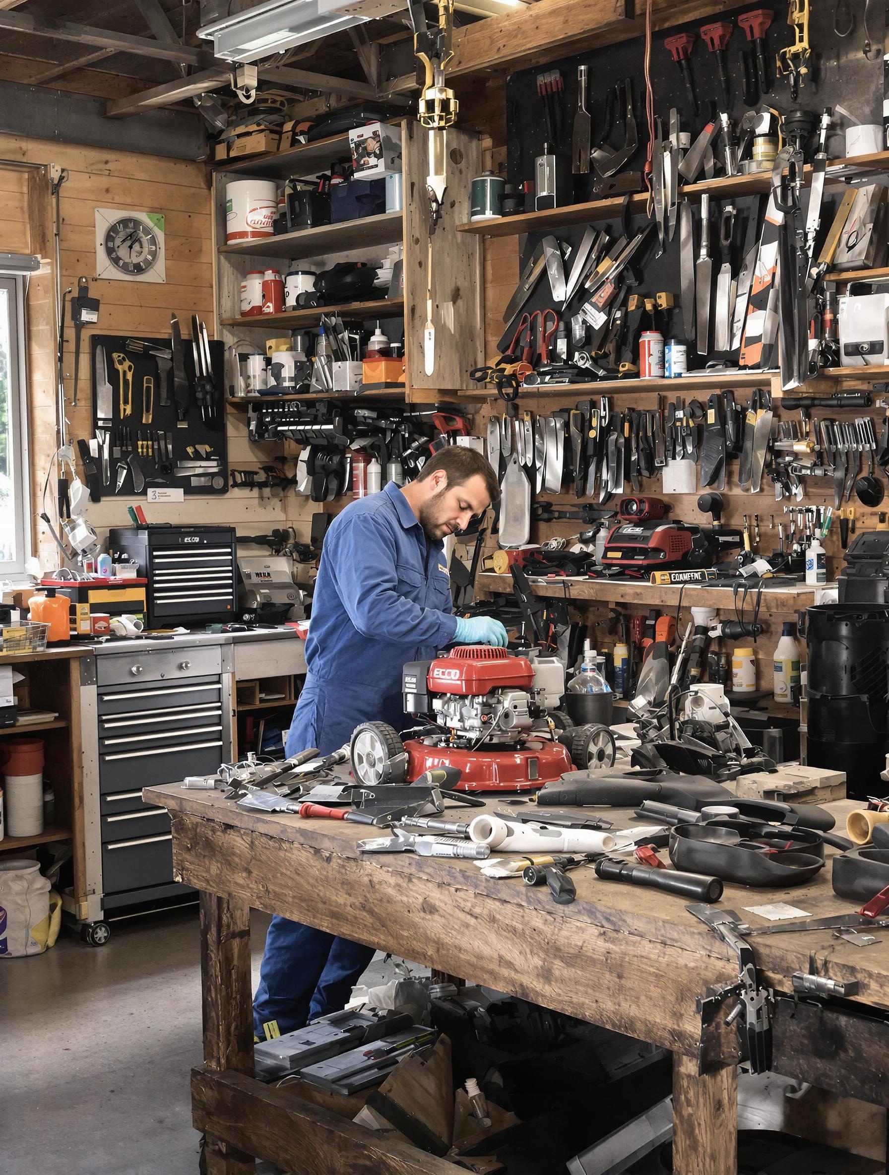 Atelier de réparation de tondeuses thermiques Echo dans le Haut-Rhin