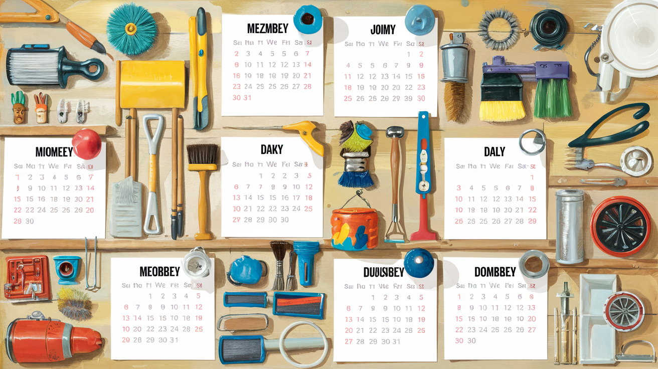 Calendrier d'entretien annuel pour piscine