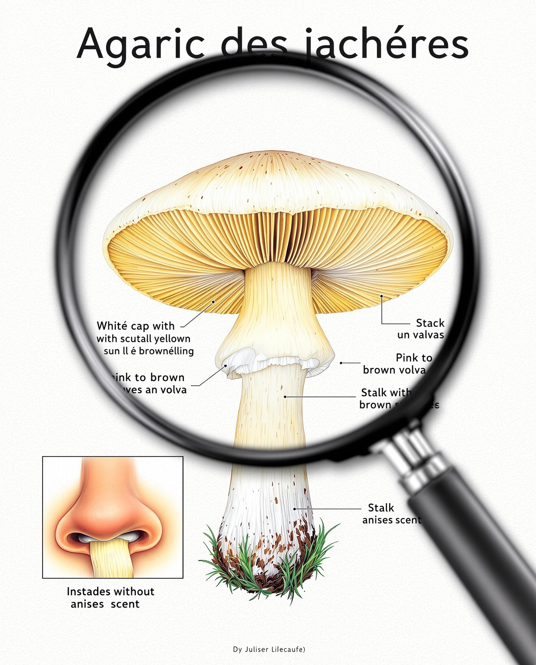 Critères d'identification de l'Agaric des jachères