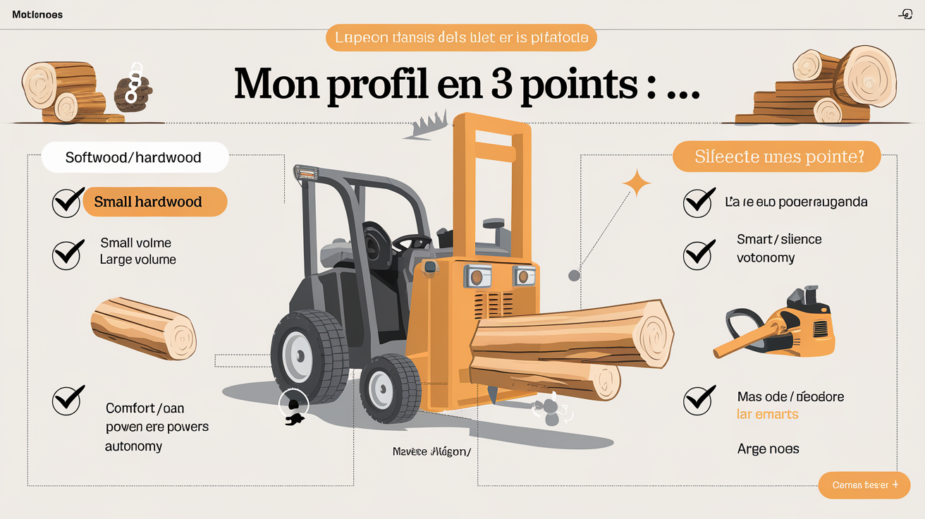 Checklist sélection rapide fendeuse à bûches