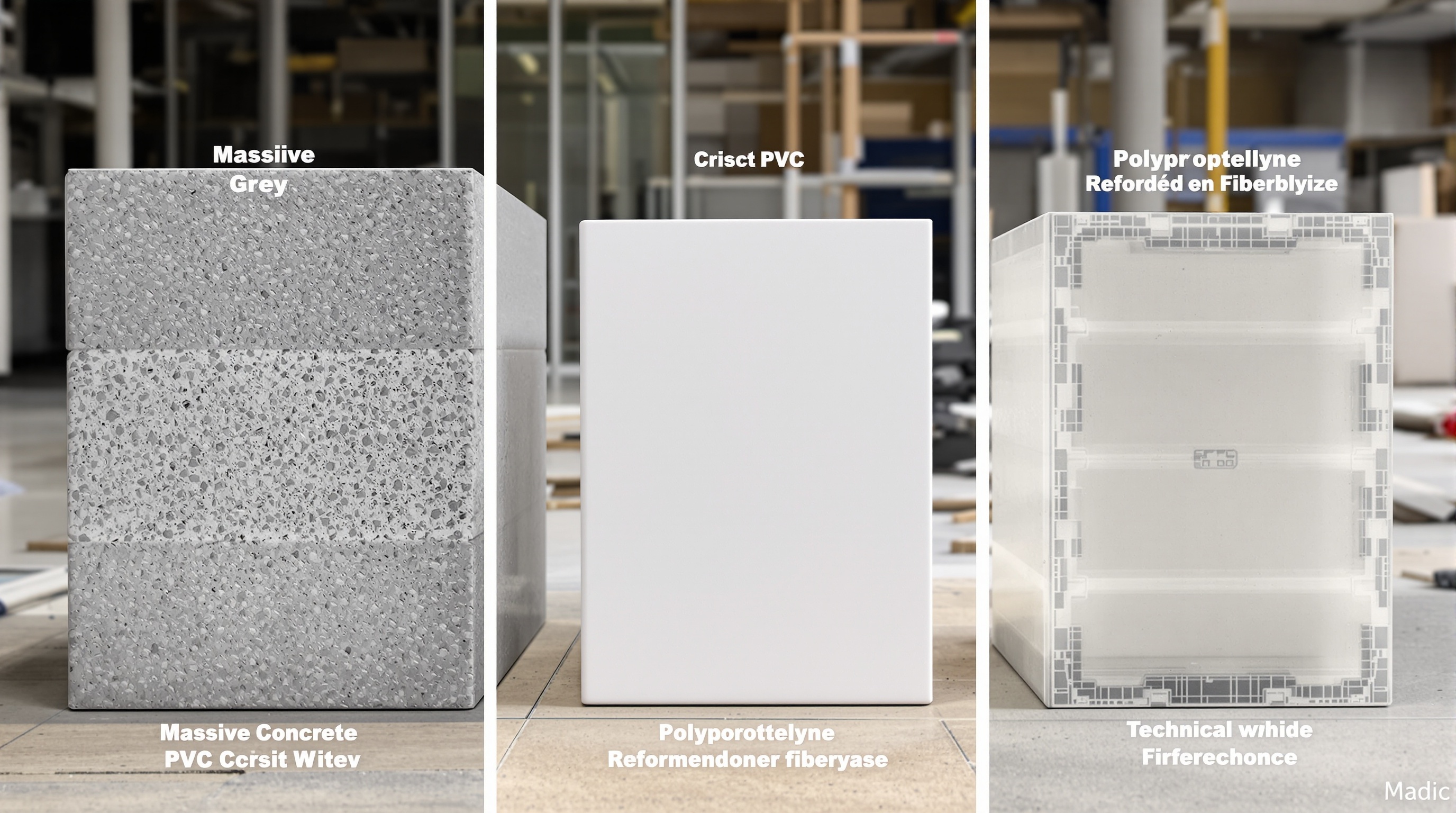 Comparaison cour anglaise béton PVC polypropylène renforcé