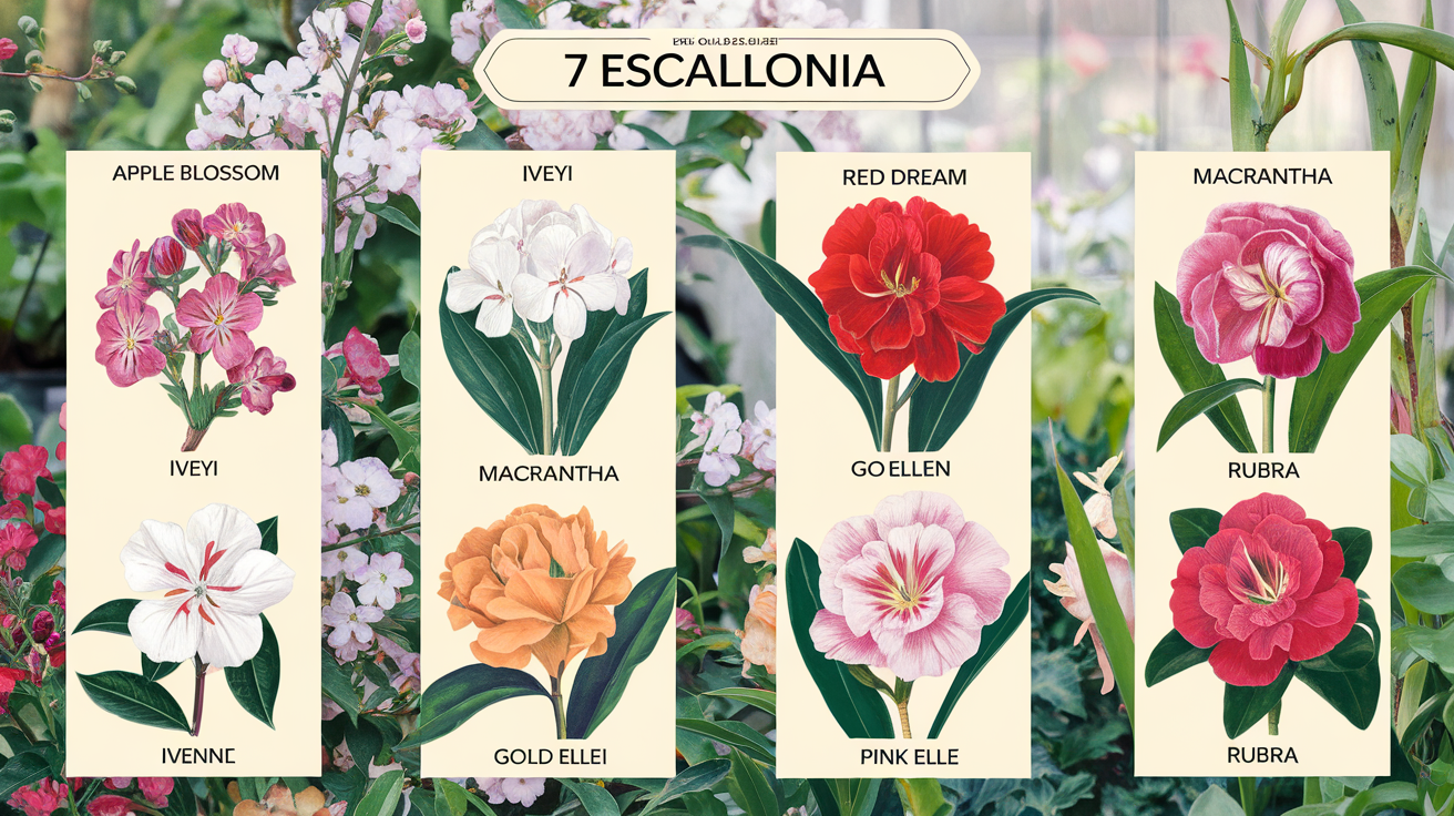 Tableau comparatif des meilleures variétés d’Escallonia