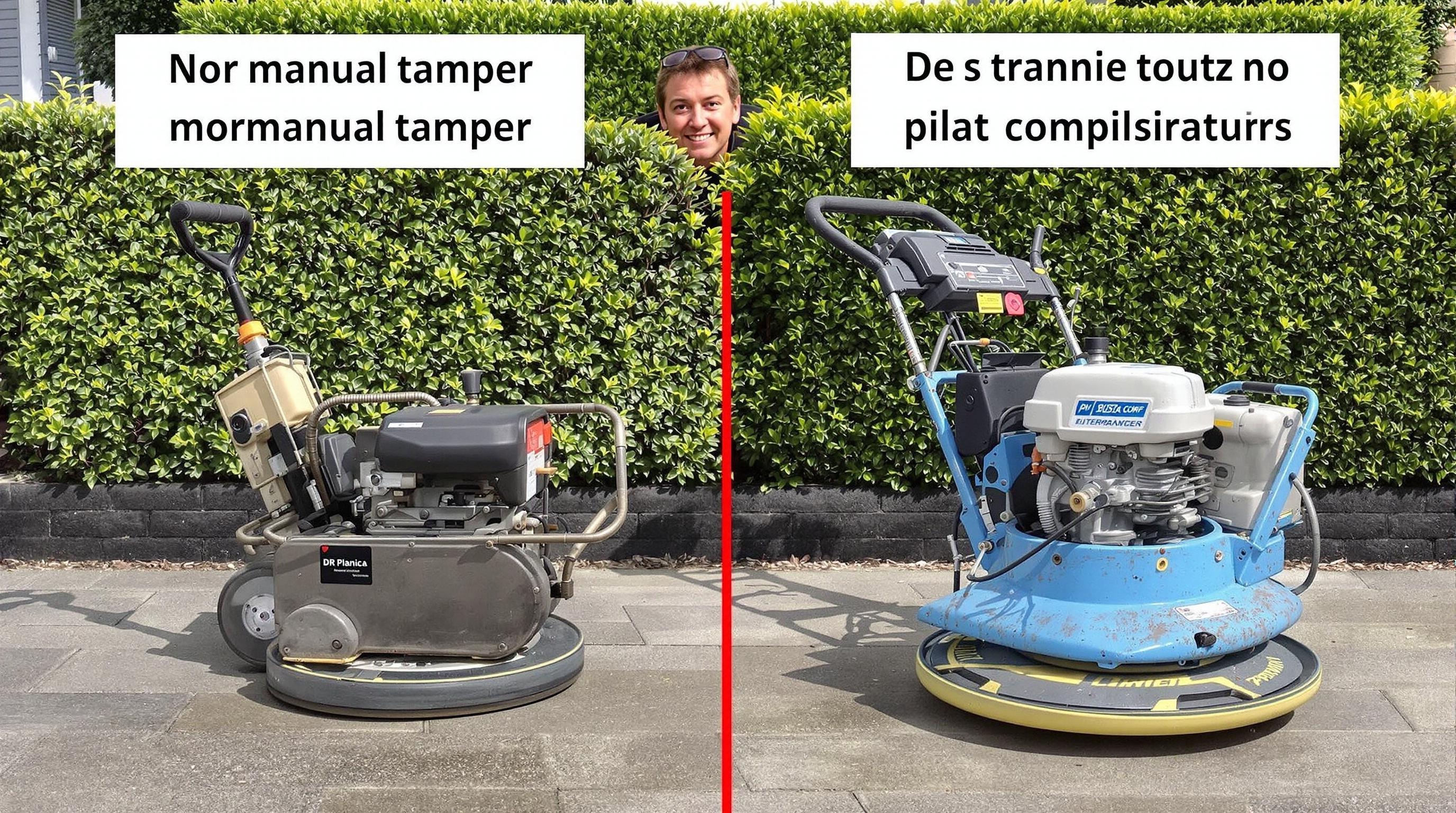 Comparatif dameuse manuelle et plaque vibrante pour compactage pavés