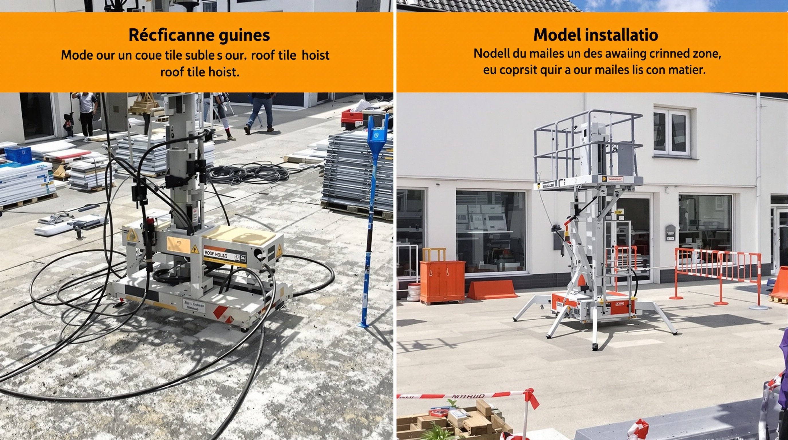 Comparatif installation monte-tuiles dangereuse vs sécurisée
