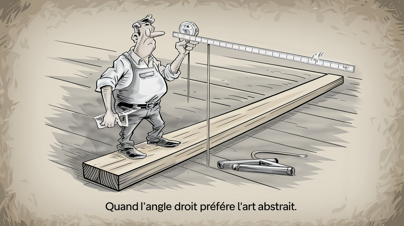 Quand l'angle droit préfère l'art abstrait.