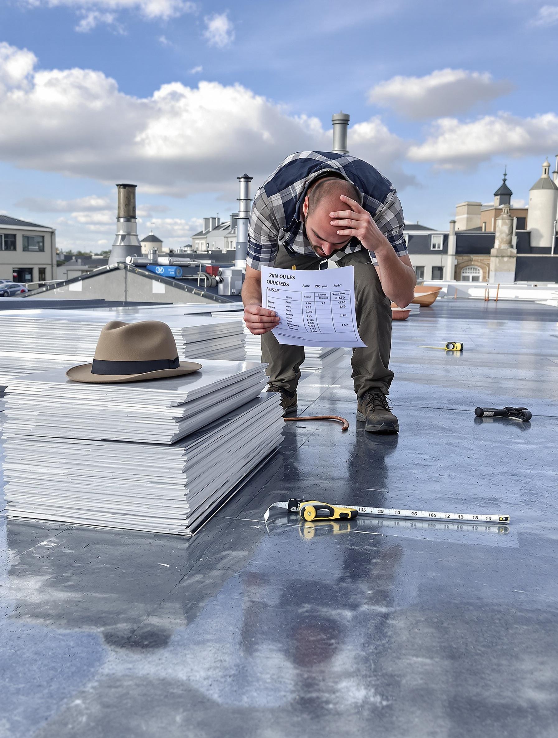 Devis pour toiture en zinc sur chantier urbain