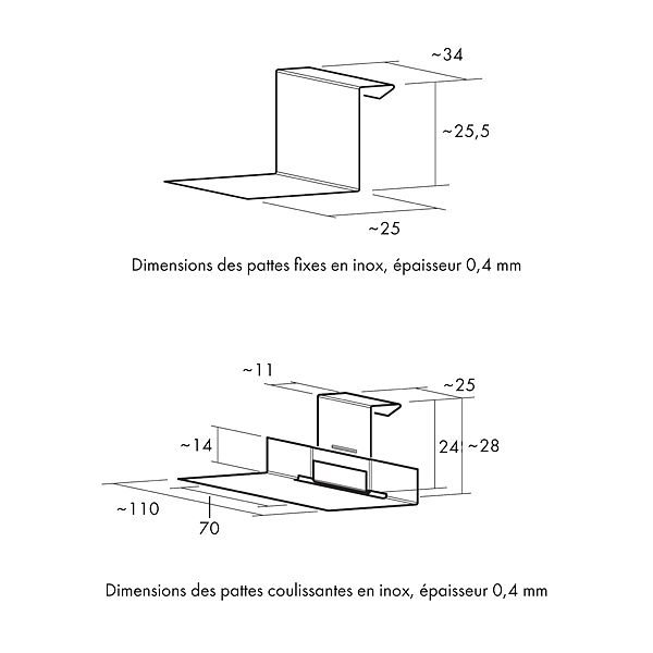 Schéma technique du joint debout pour toiture en zinc selon le DTU