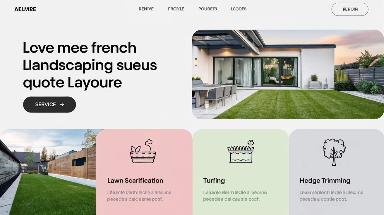 Exemple de devis paysagiste moderne avec visuels avant-après
