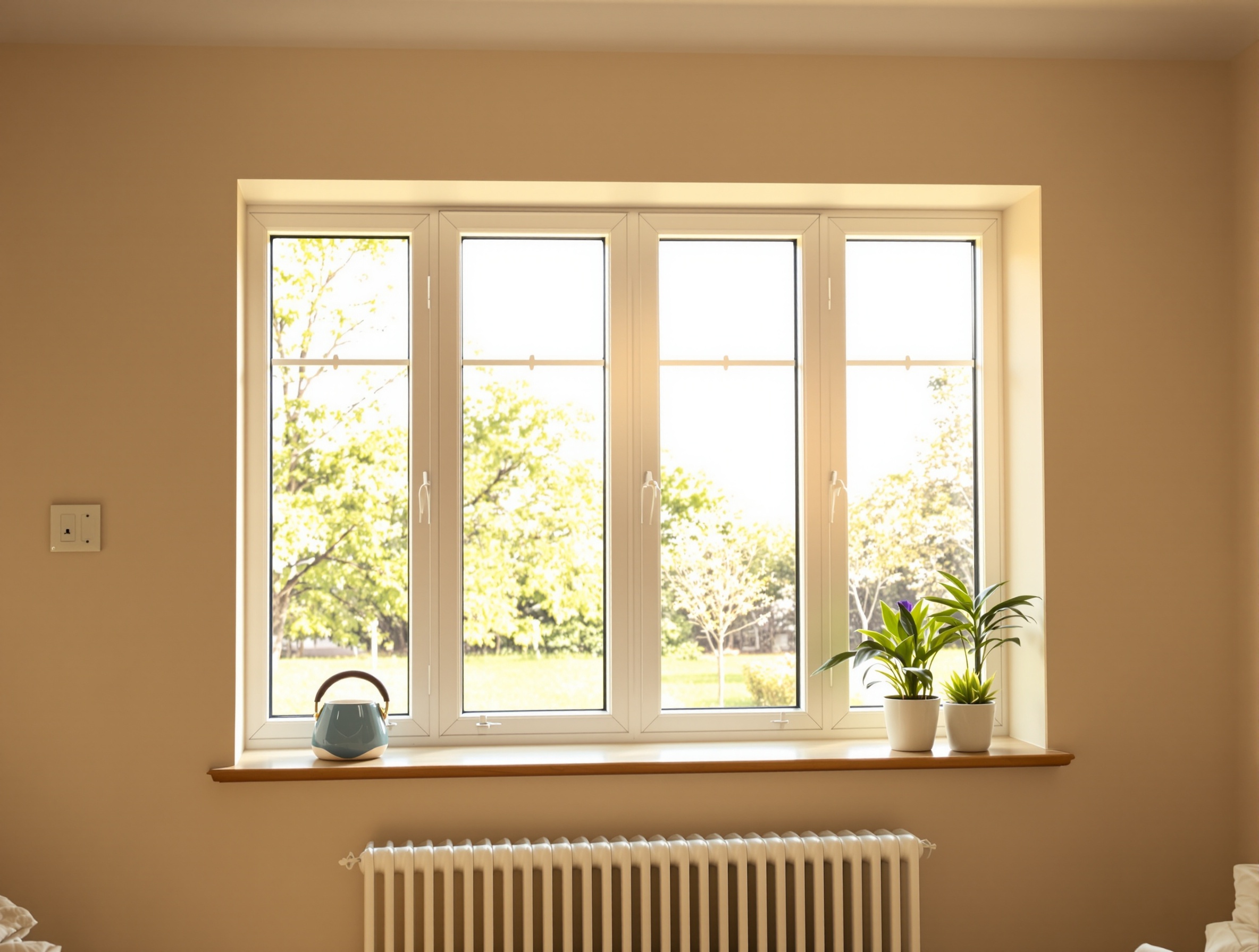 Fenêtre double vitrage moderne confort isolation thermique