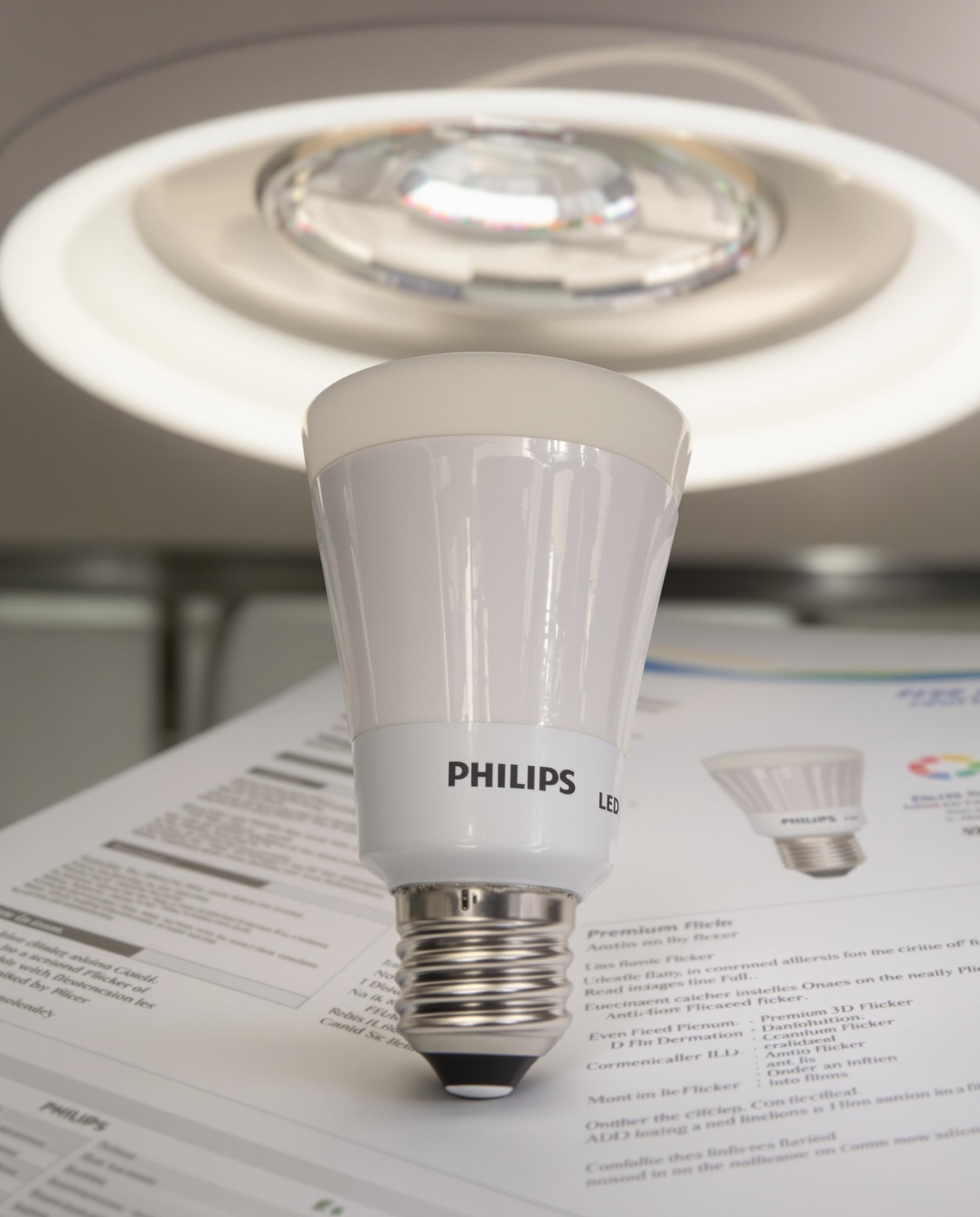 Ampoule LED anti-clignotement installée dans un spot