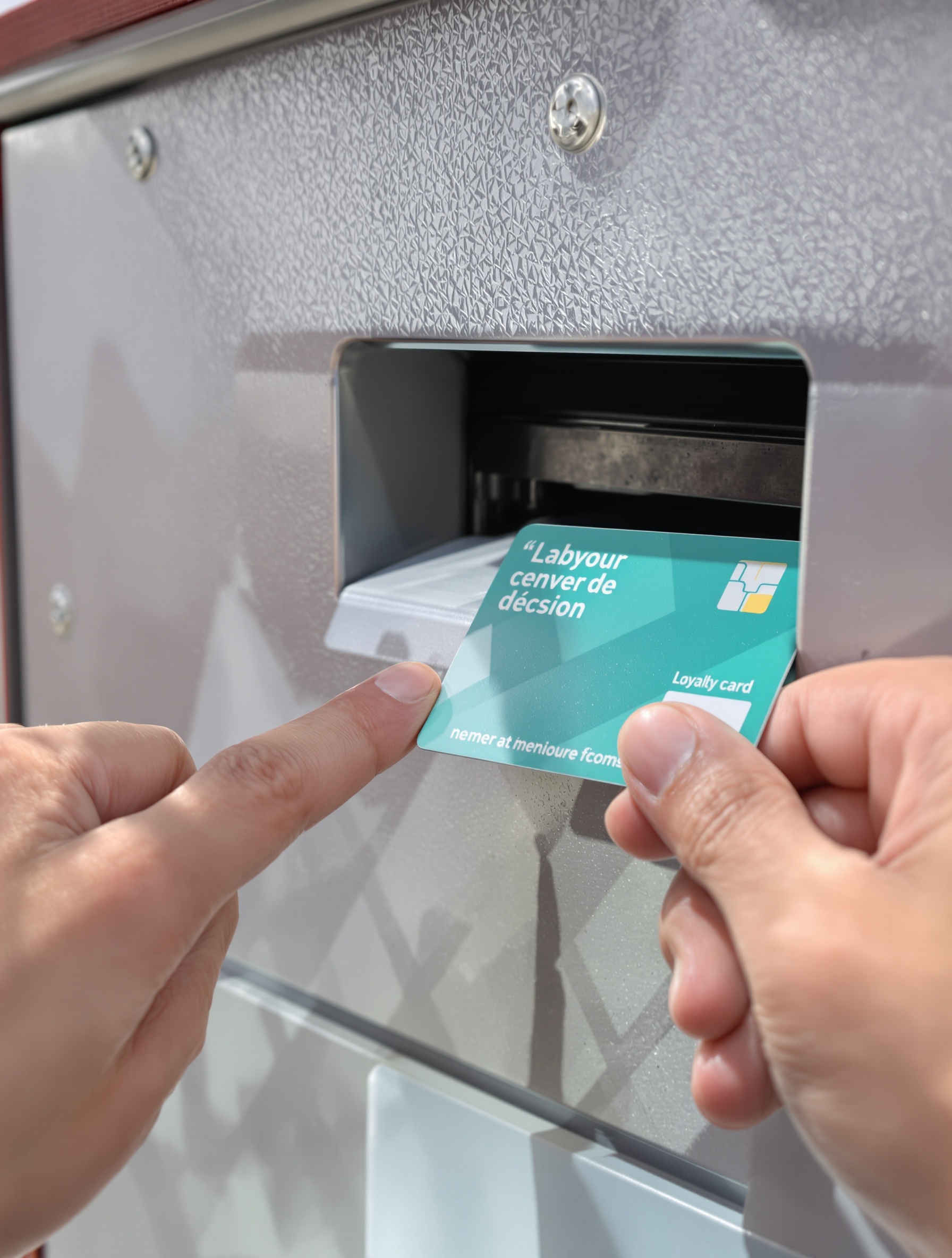 Carte de fidélité utilisée pour ouvrir une boîte aux lettres