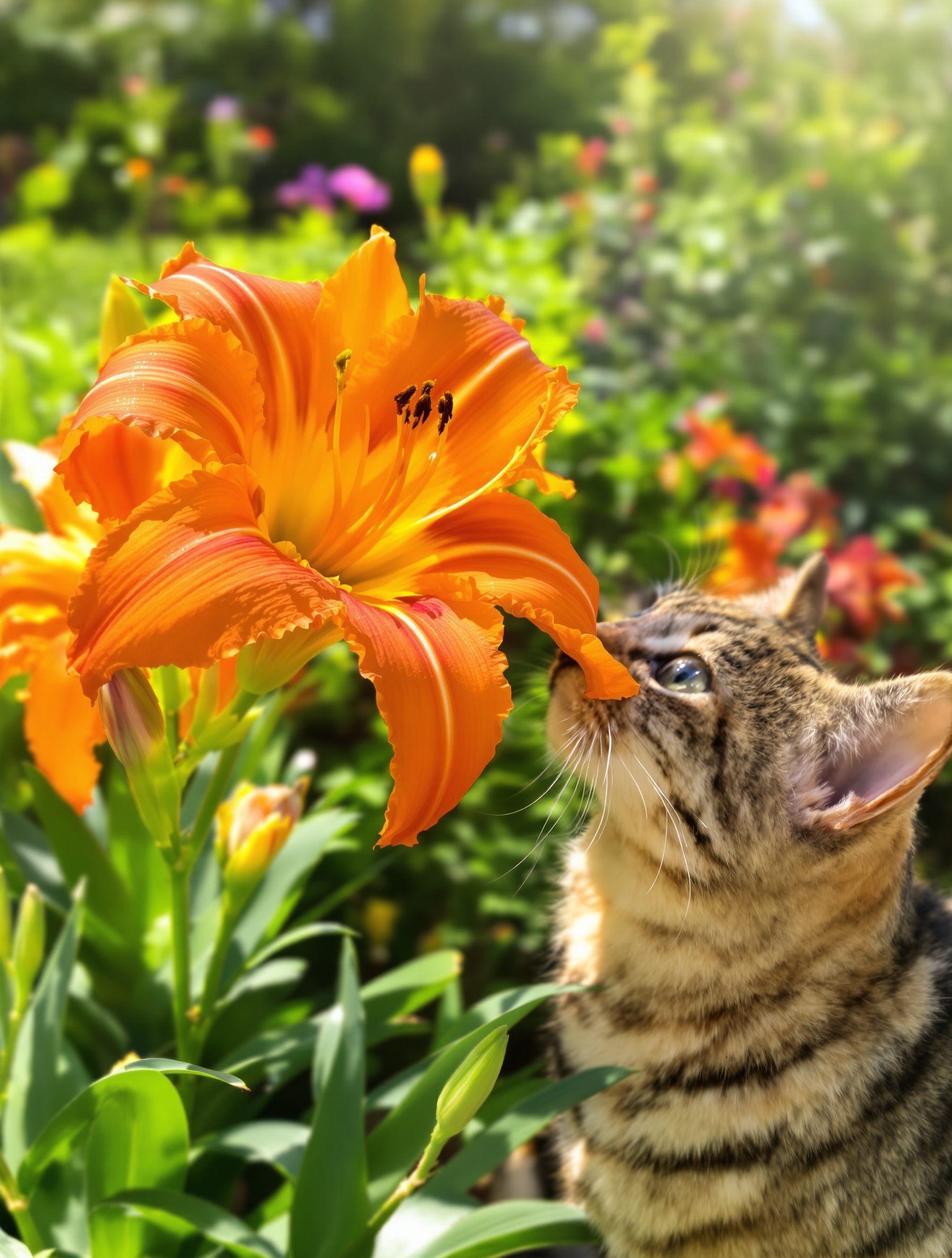 Attention aux curieux ! Le feuillage de l'Hémérocalle fauve peut irriter votre chat s'il le grignote.