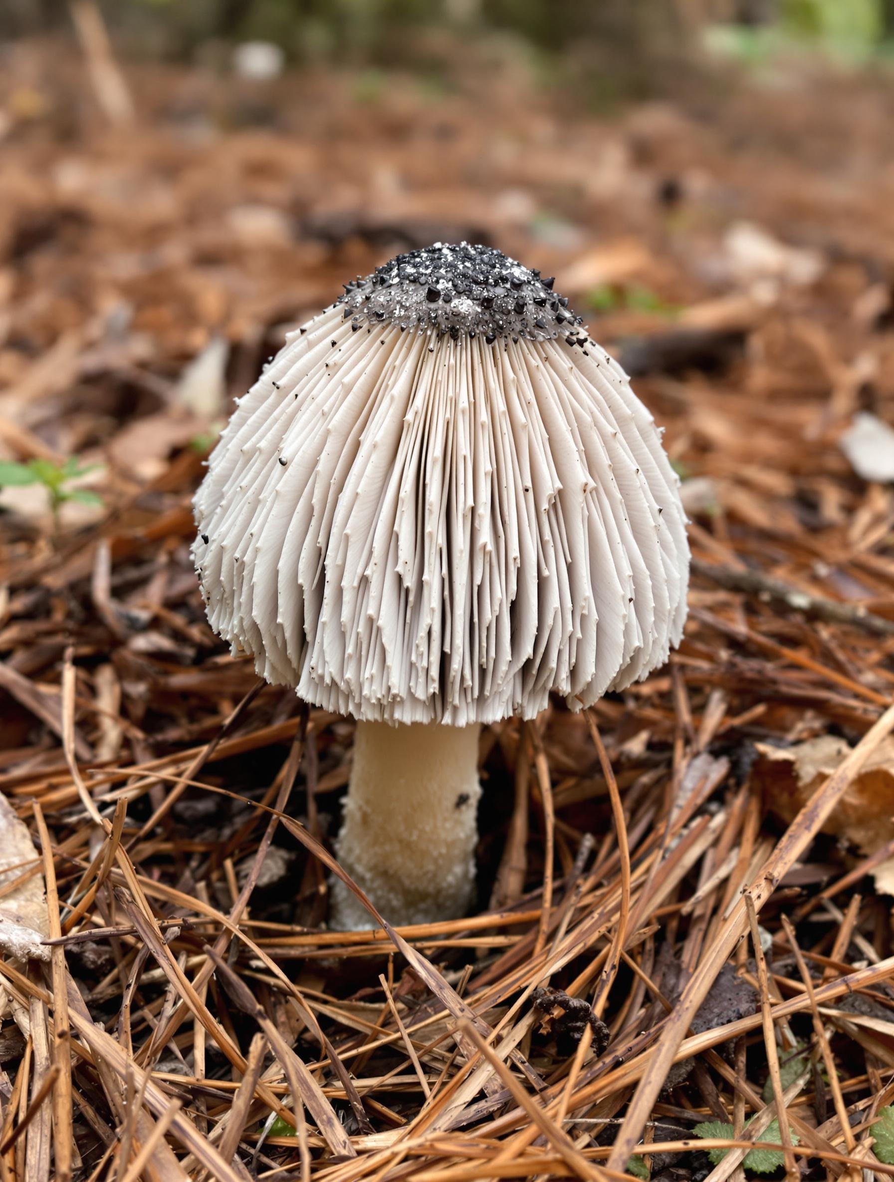 Hygrophore de Mars sortant du sol printanier