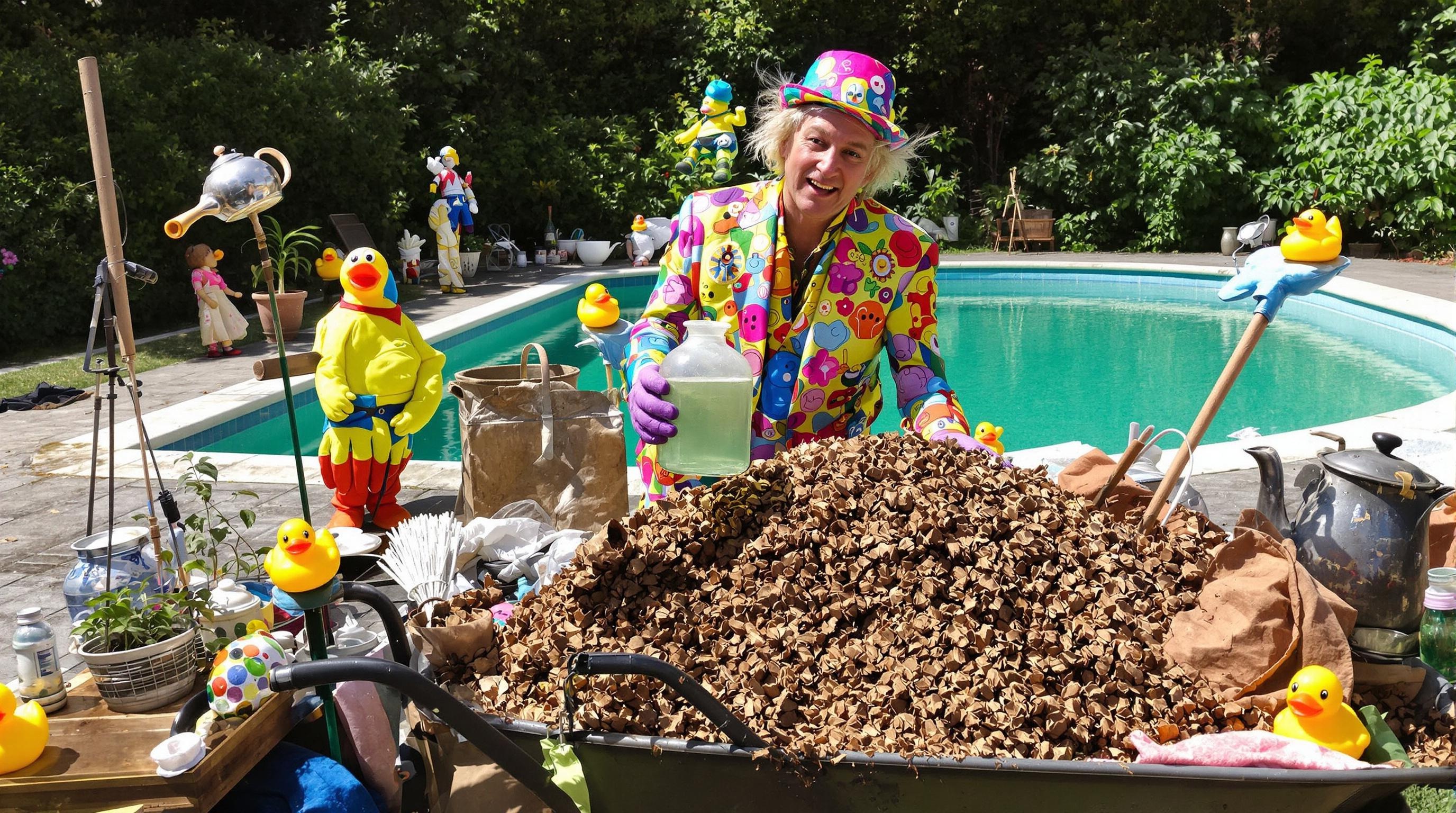 Préparation de thé de compost pour piscine