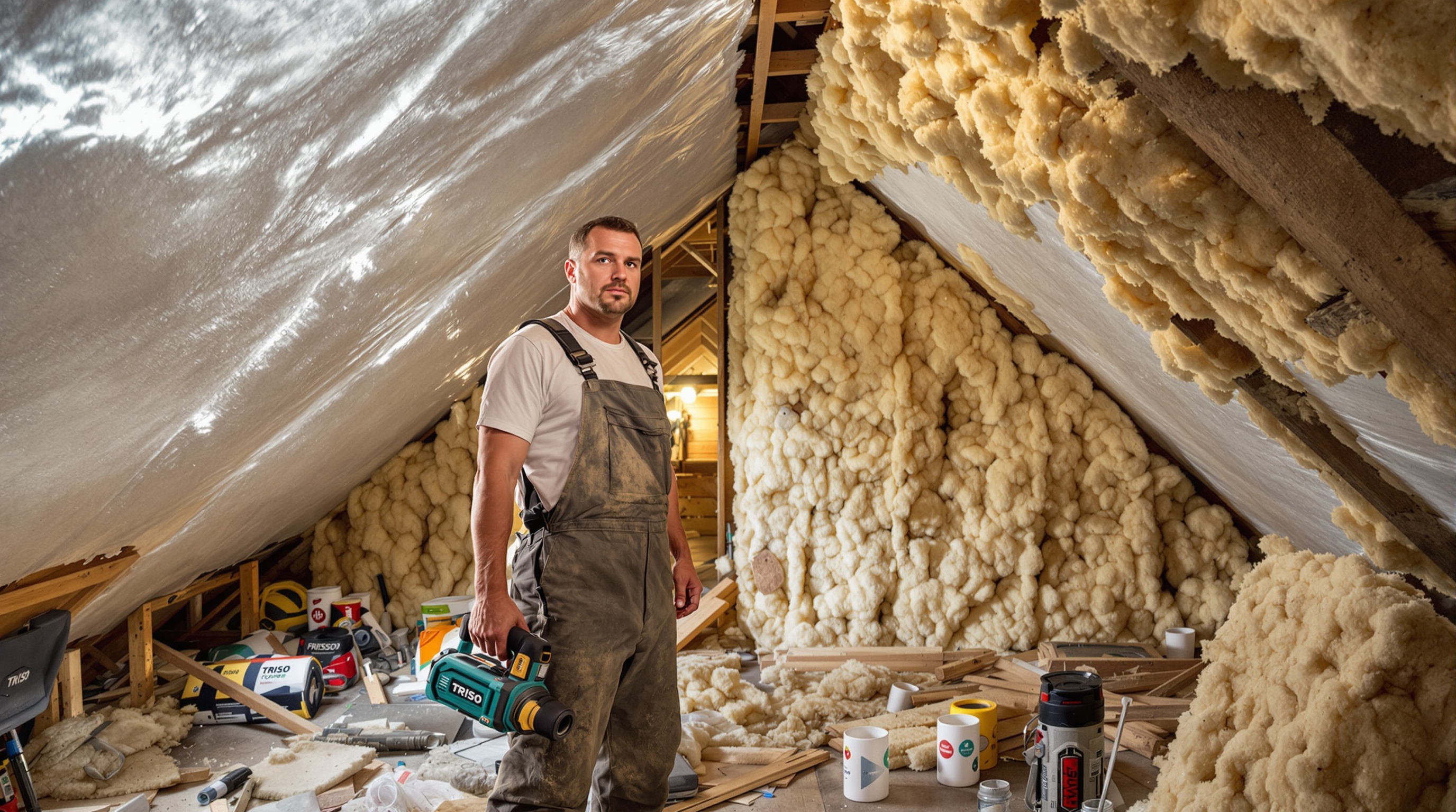 Jardinier isolation Triso Super 12 chantier vrai terrain