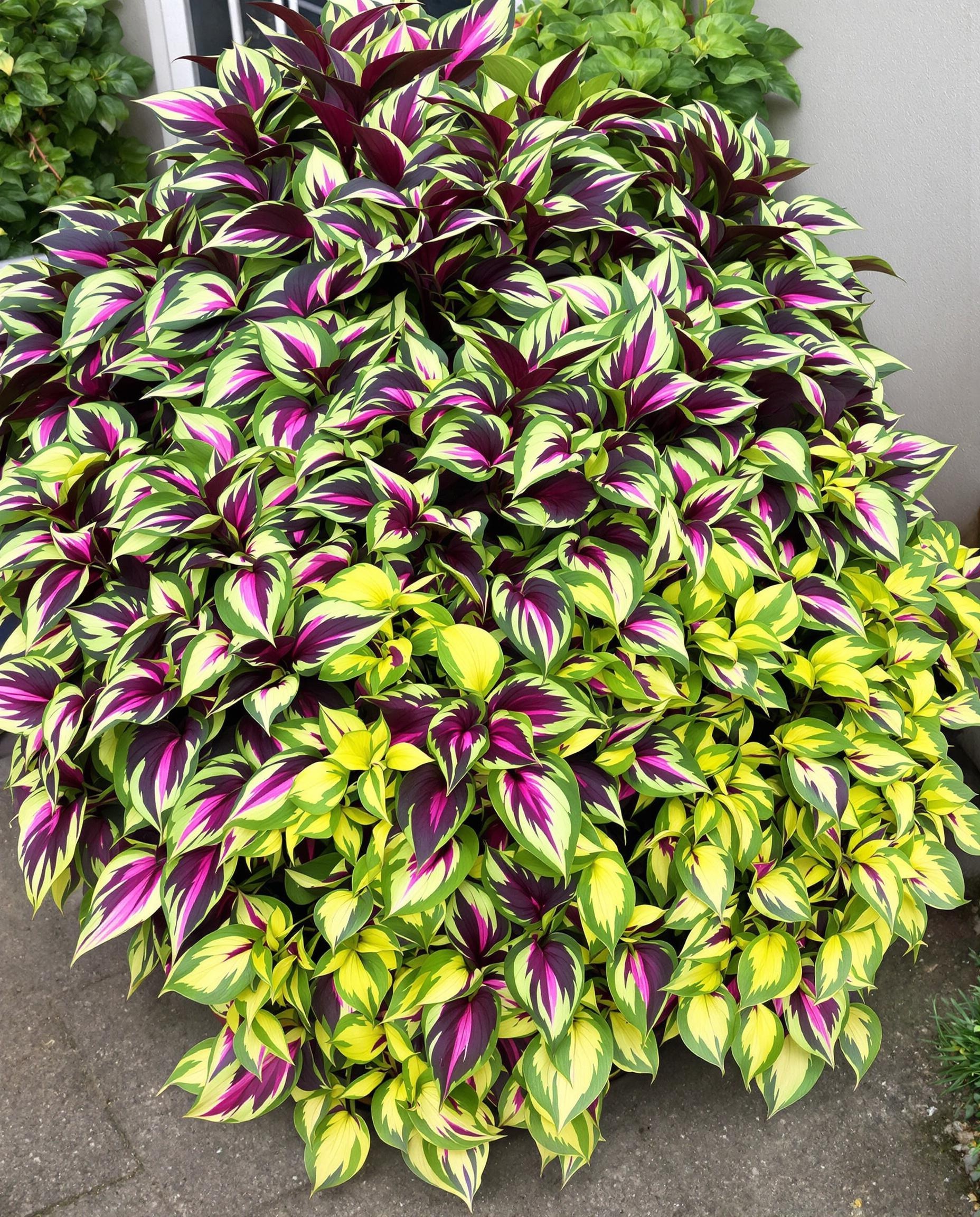 Jardinière extérieure : Misère zébrée et Pothos doré sous lumière tamisée