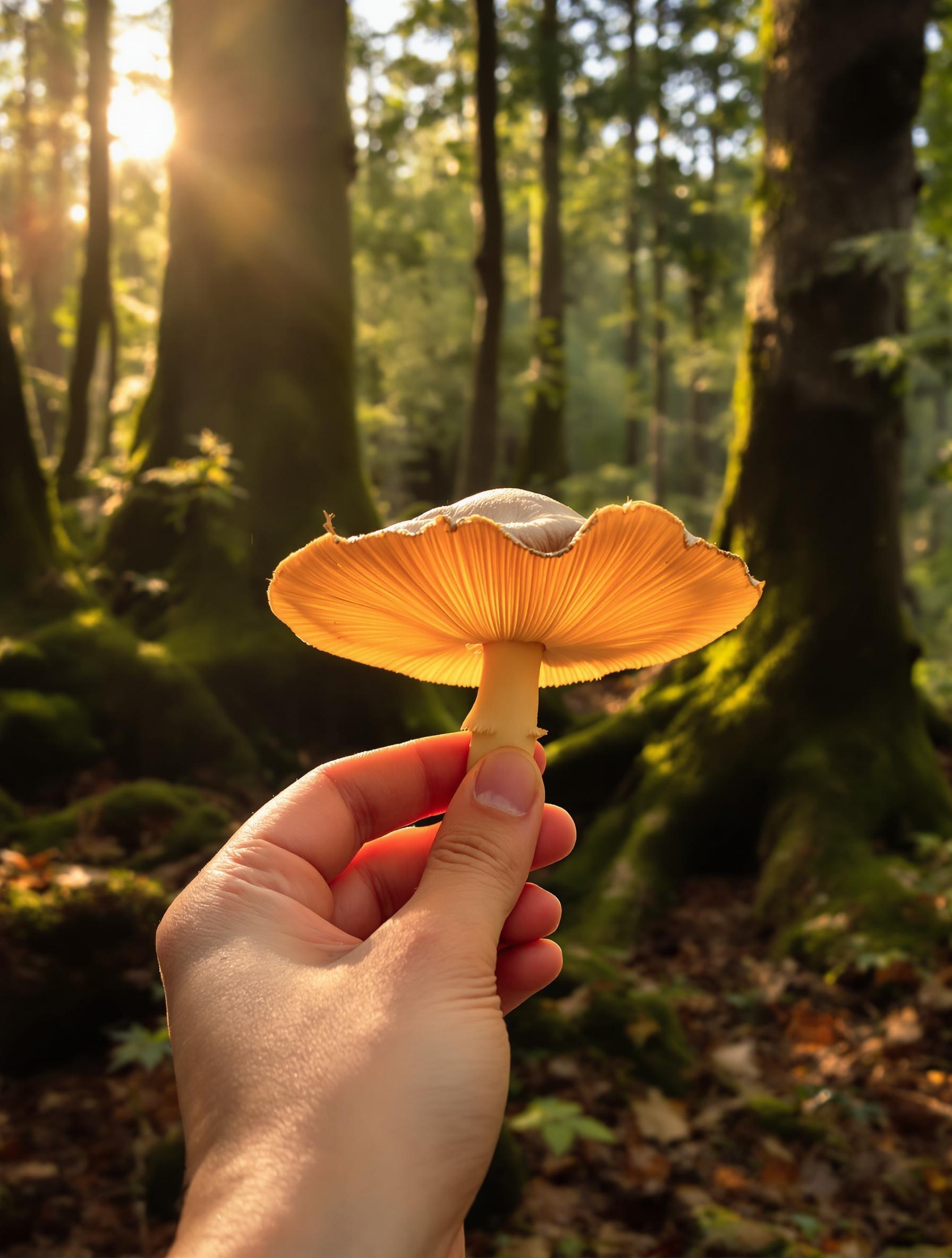 Découverte du Polypore en ombelle dans une forêt baignée de lumière