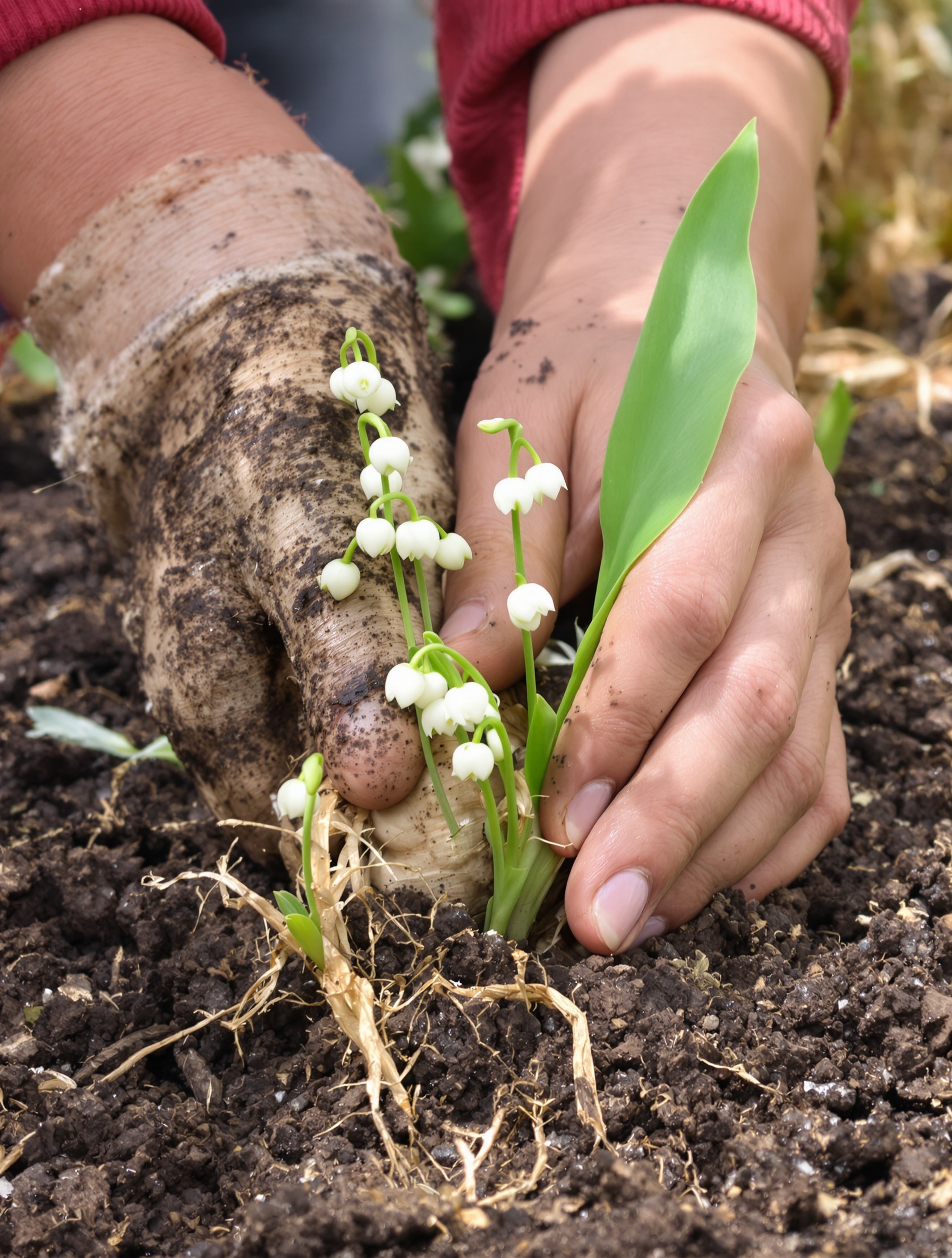Planter muguet griffe rhizome jardin automne printemps
