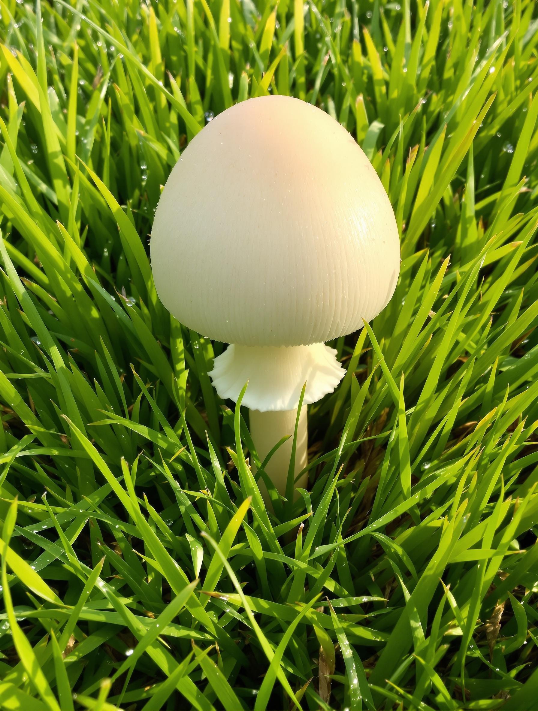 Mousseron de printemps dans une prairie