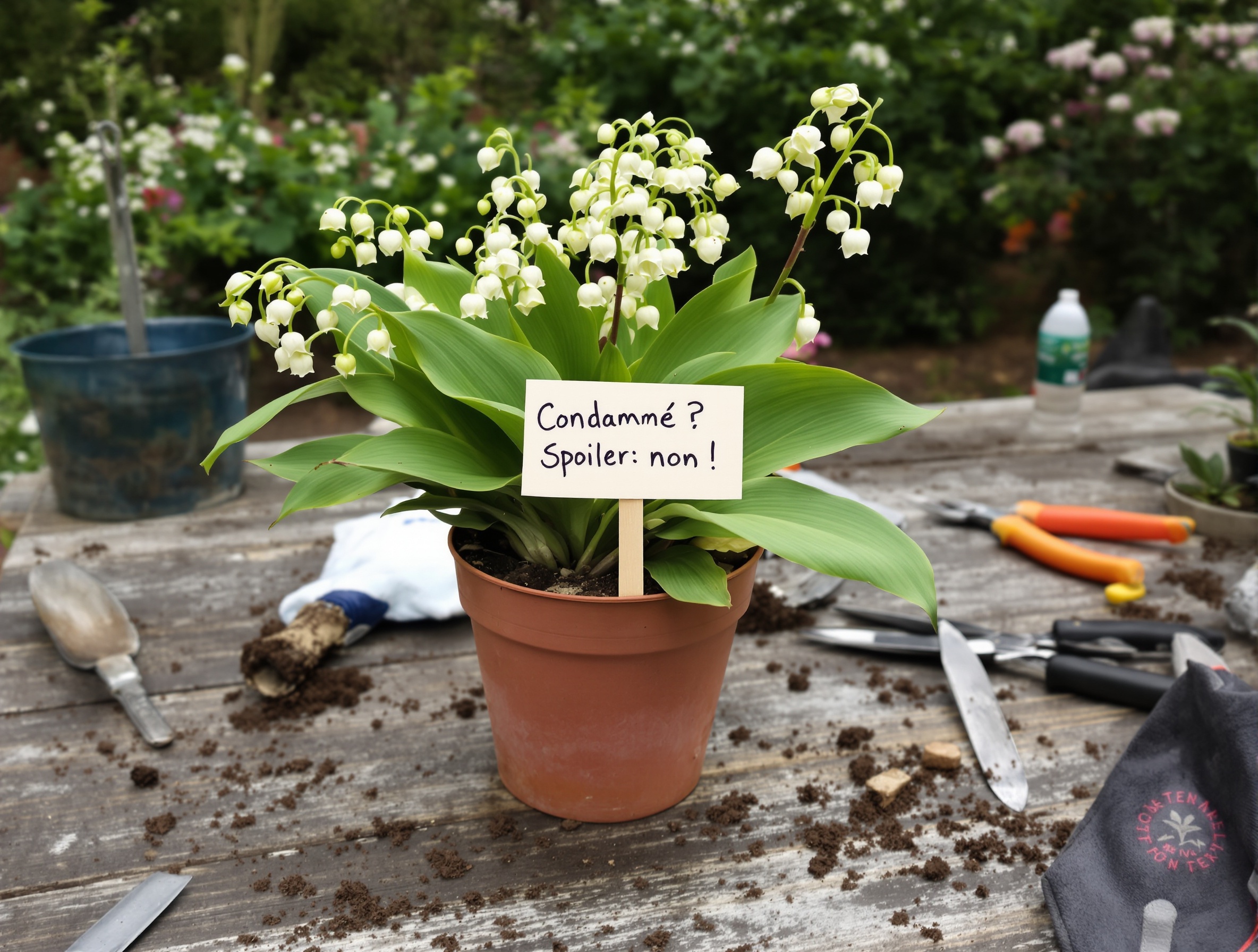 muguet en pot condamné humour