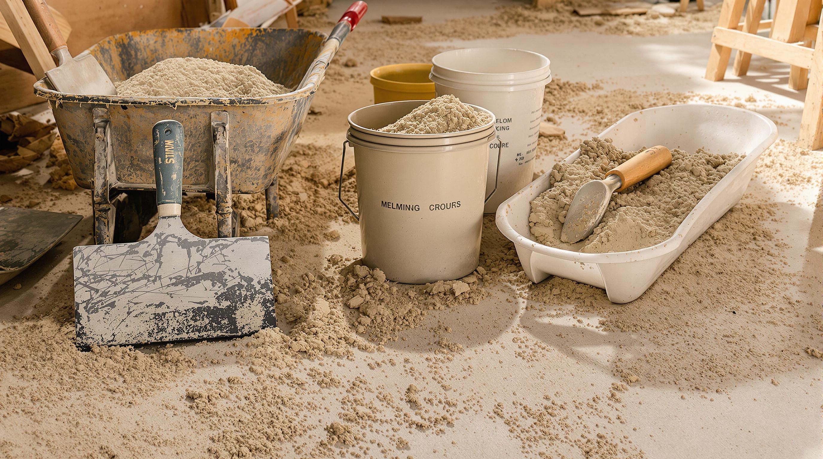 Outils indispensables mortier maigre taloche brouette truelle
