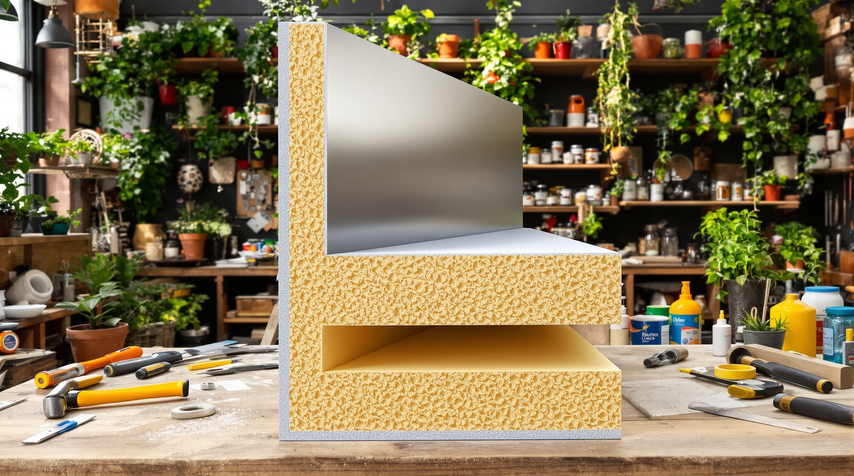 Coupe de panneau sandwich mural artisanat
