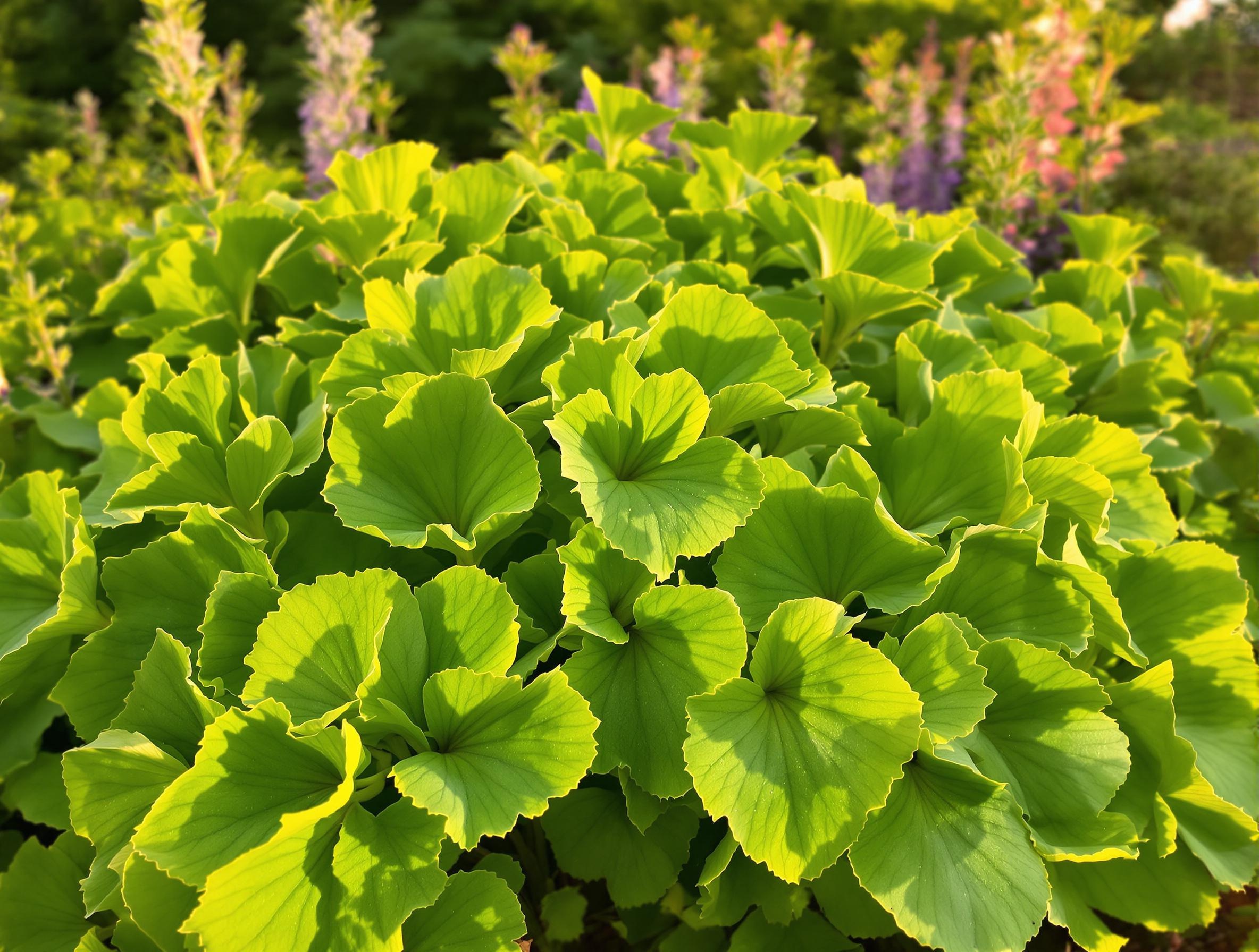Feuillage de Pelargonium citronellum avec une odeur citronnée dans un jardin
