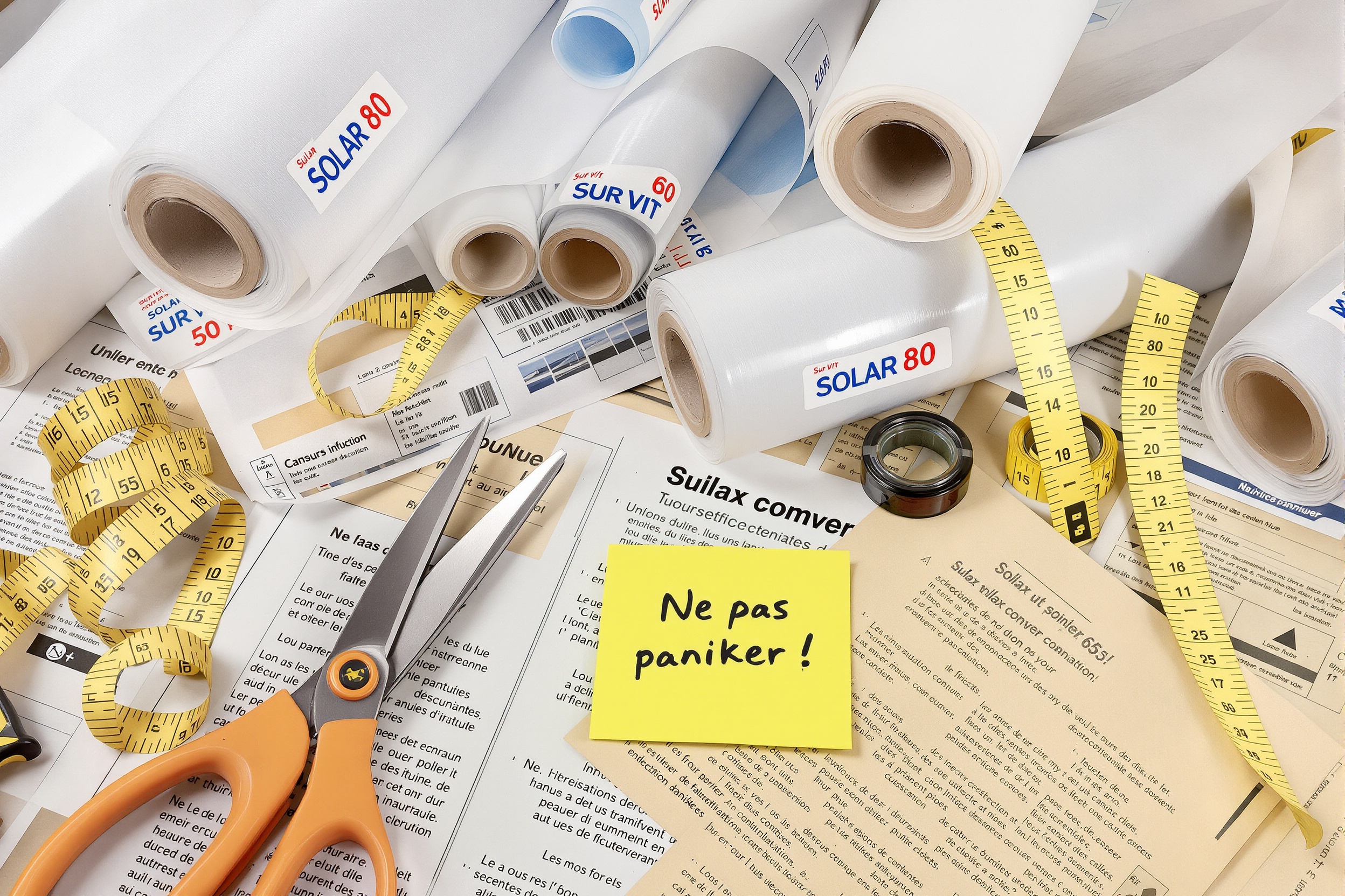 Choix film isolant fenêtre DIY plan de travail humour sarcastique