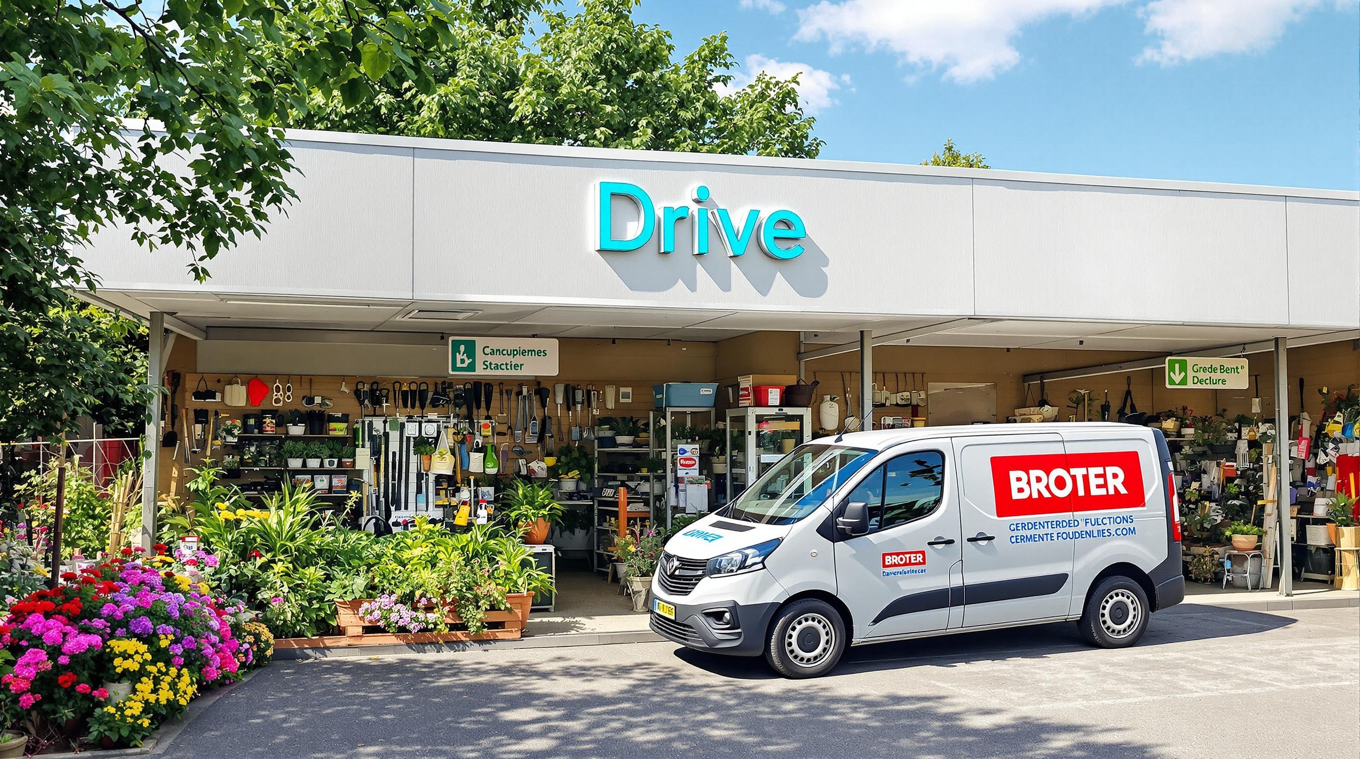 Point de retrait drive matériel jardinage BROTER bazar végétal