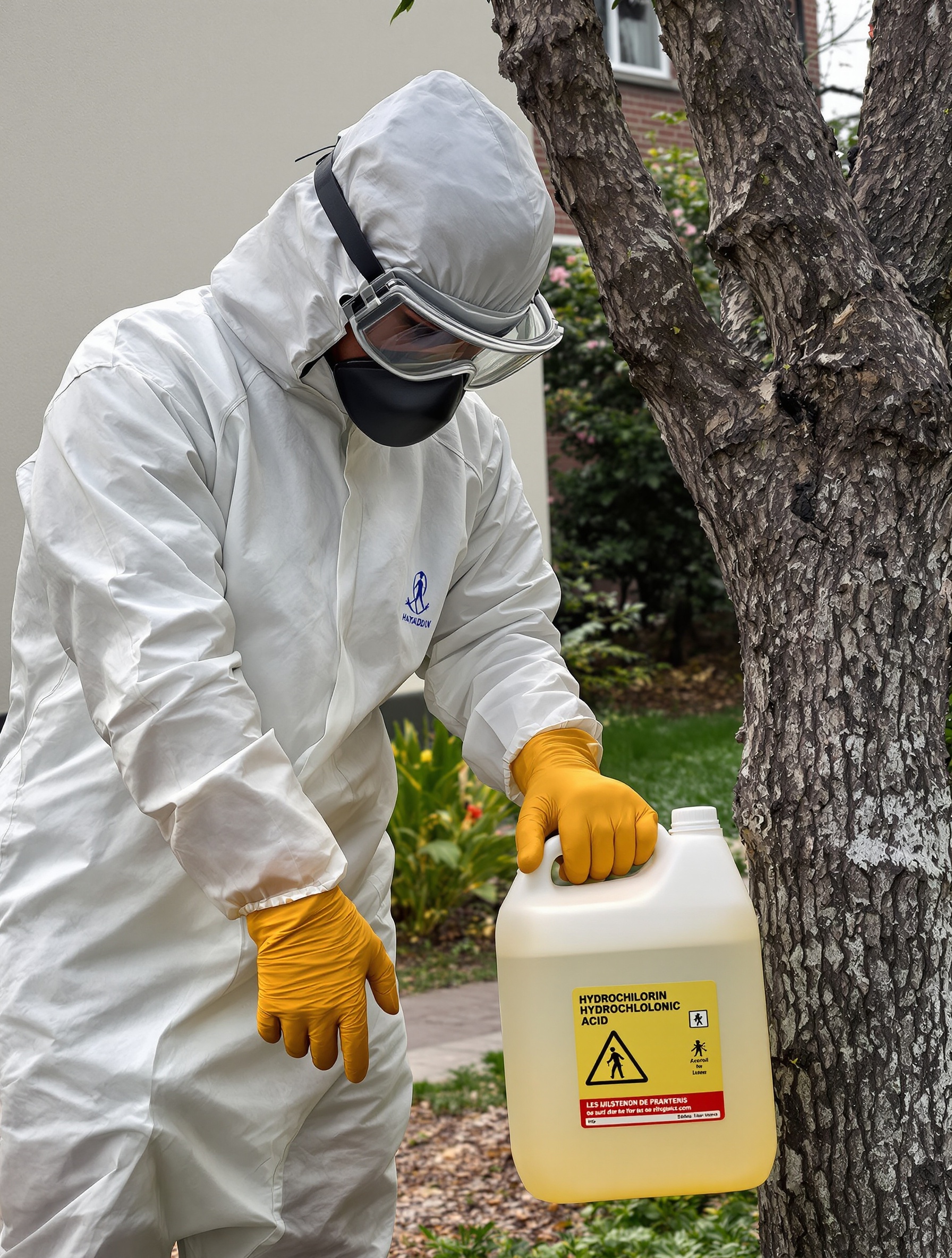 Protection manipulation acide chlorhydrique danger