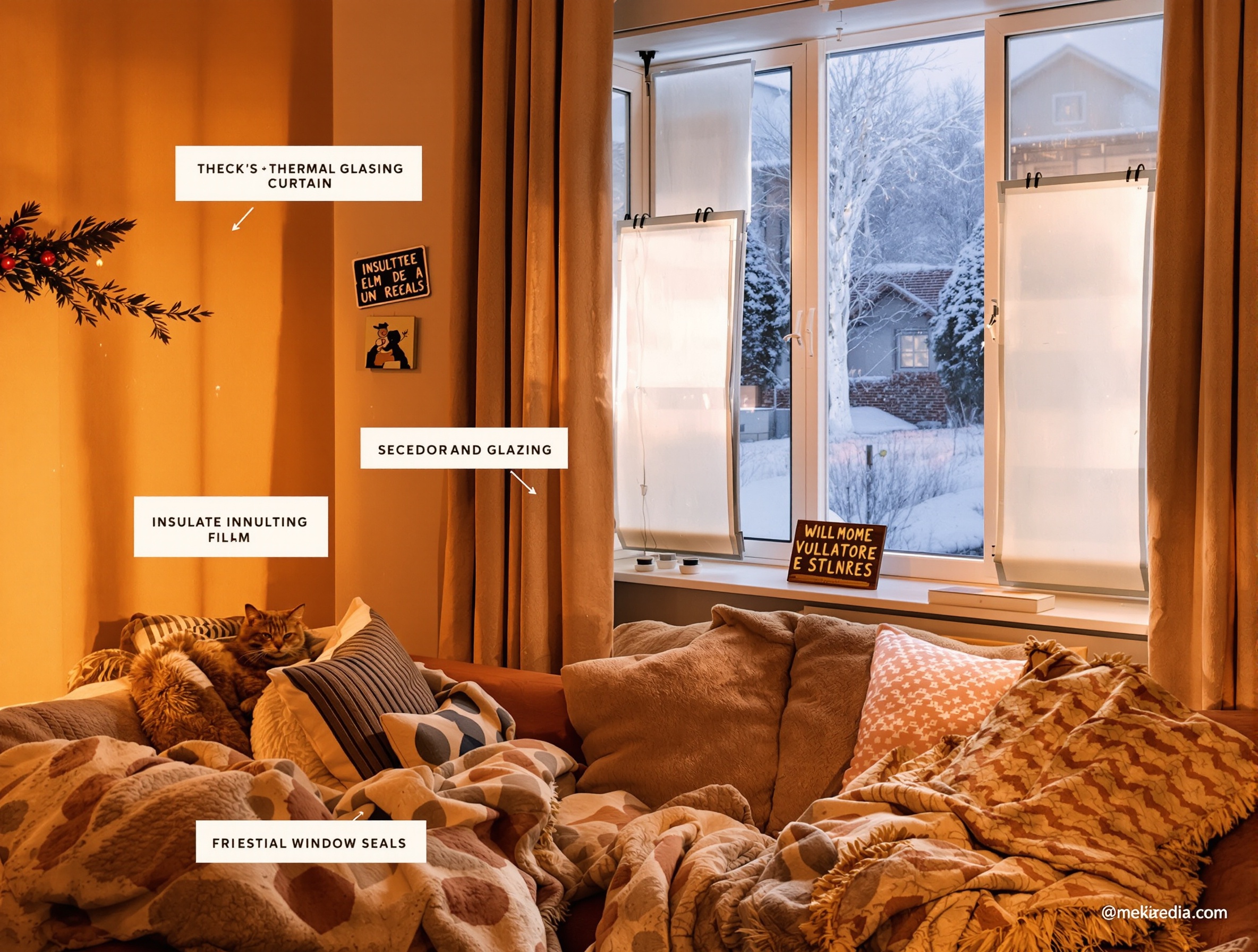 Salon cocooning plusieurs solutions isolation DIY humour