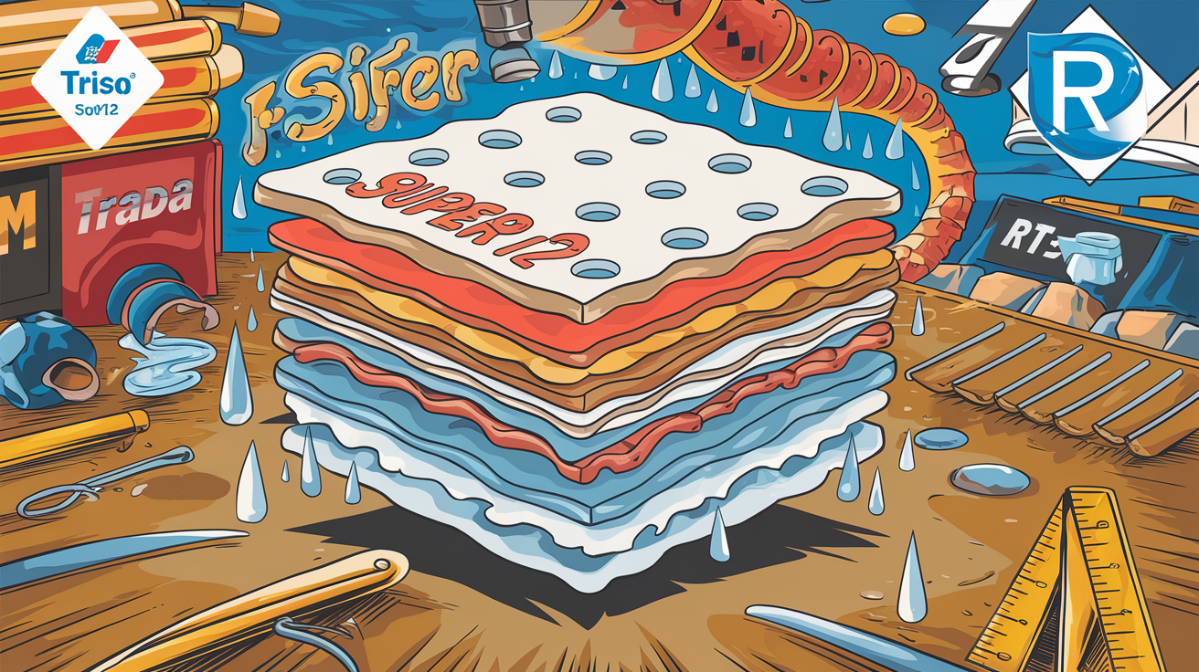 Schéma décalé couches Triso Super 12 lames air chantier BM TRADA RT2012