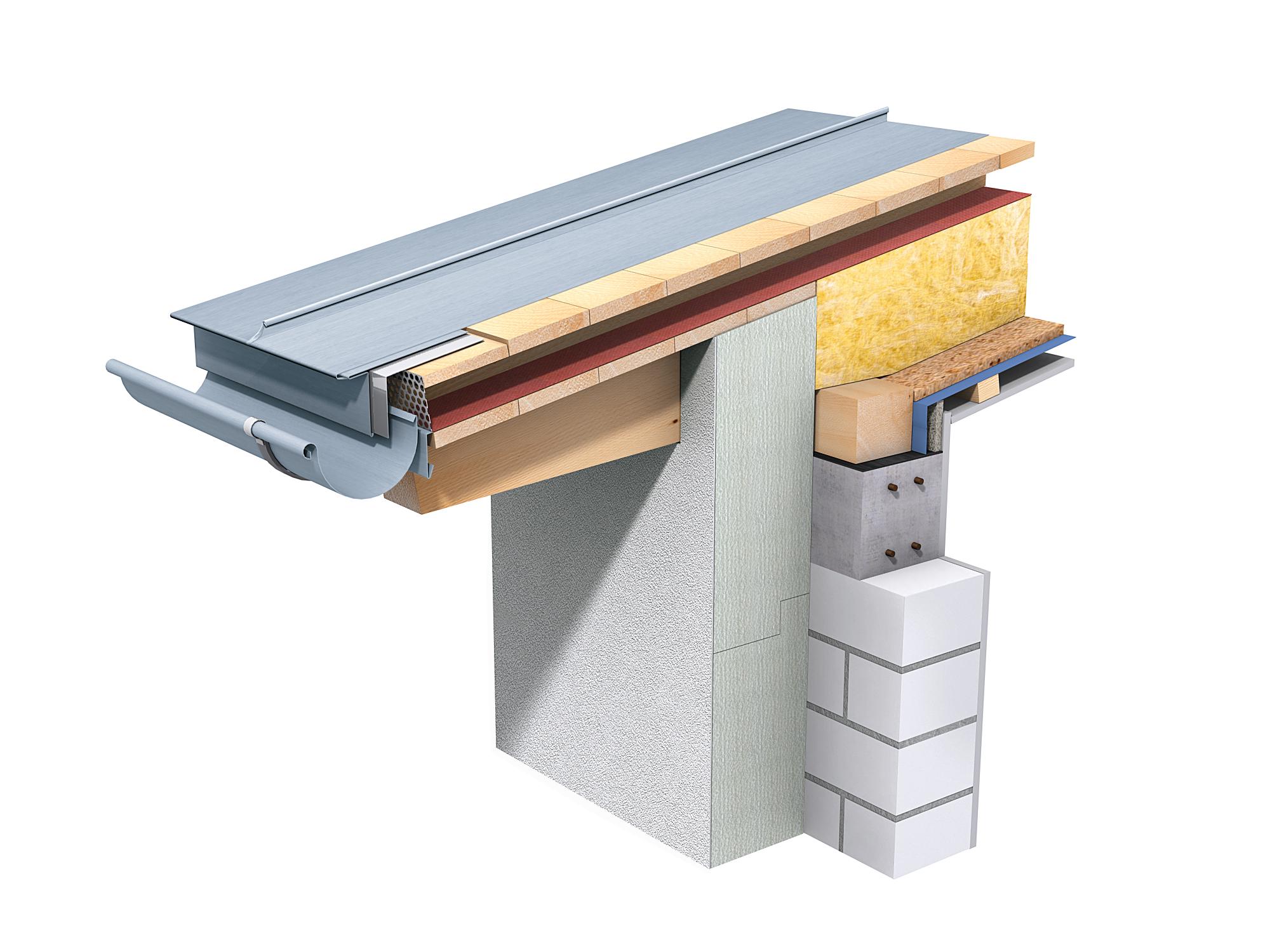 Schéma illustrant la pente minimale pour un terrasson en zinc avec joint debout