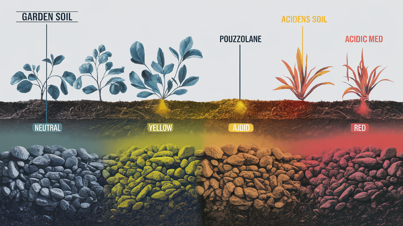 Acidification du sol causée par un paillage minéral