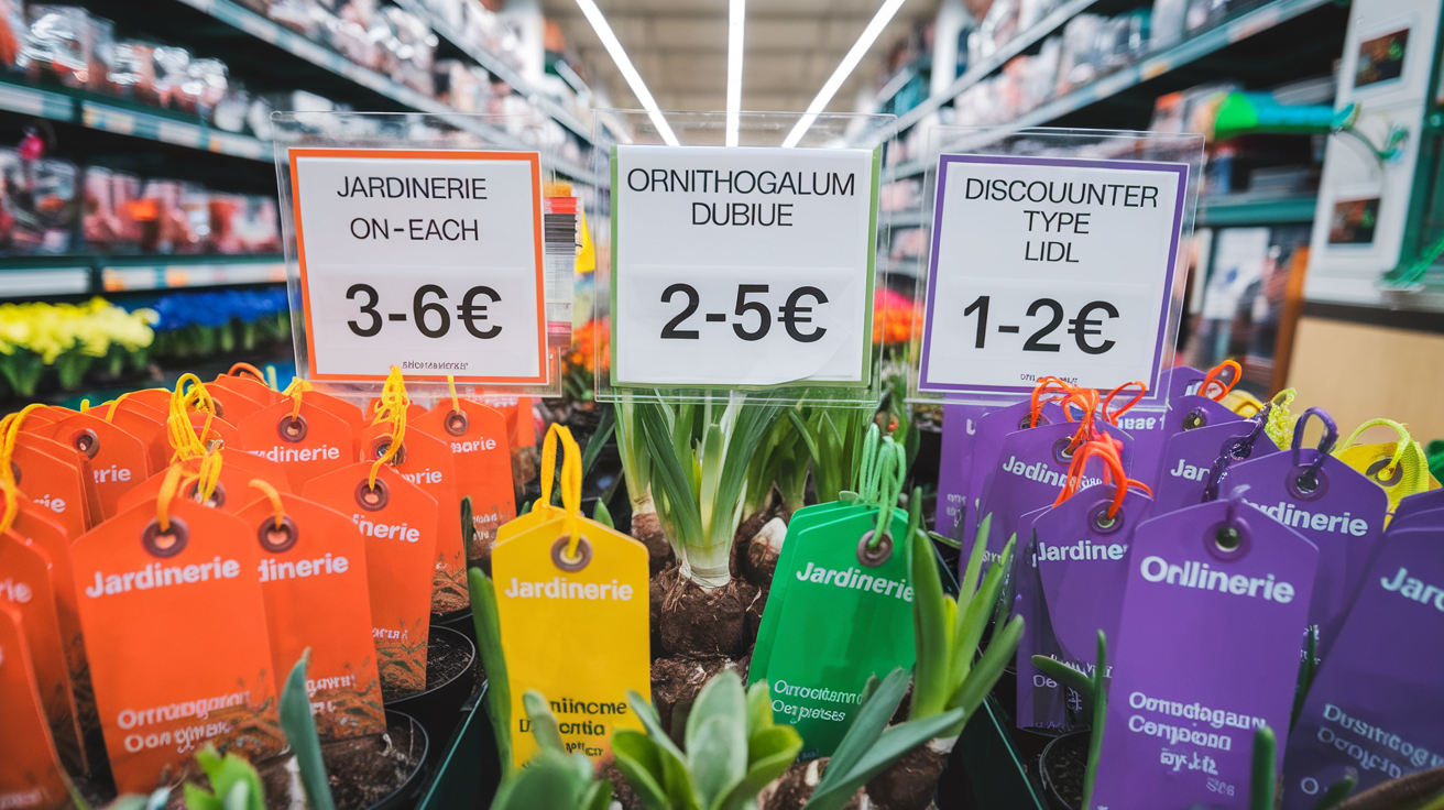 Tableau prix bulbes Ornithogalum dubium jardinerie online discounter
