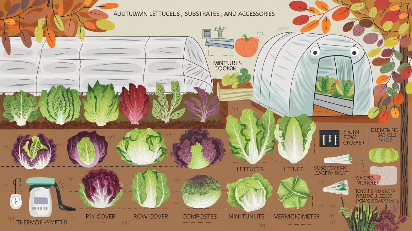 Tableau récapitulatif outils et variétés potager automne