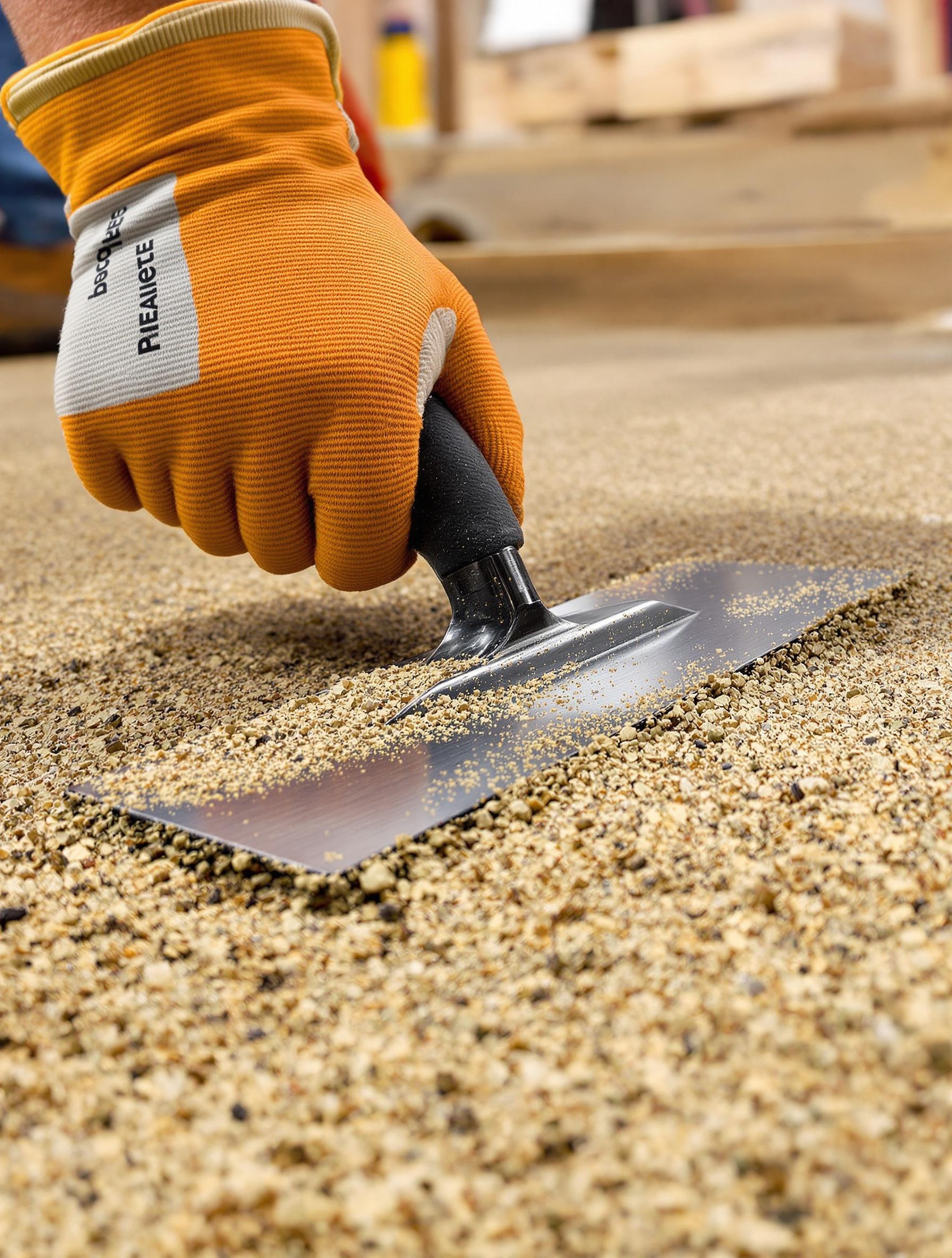 Talochage mortier maigre grains sable chantier