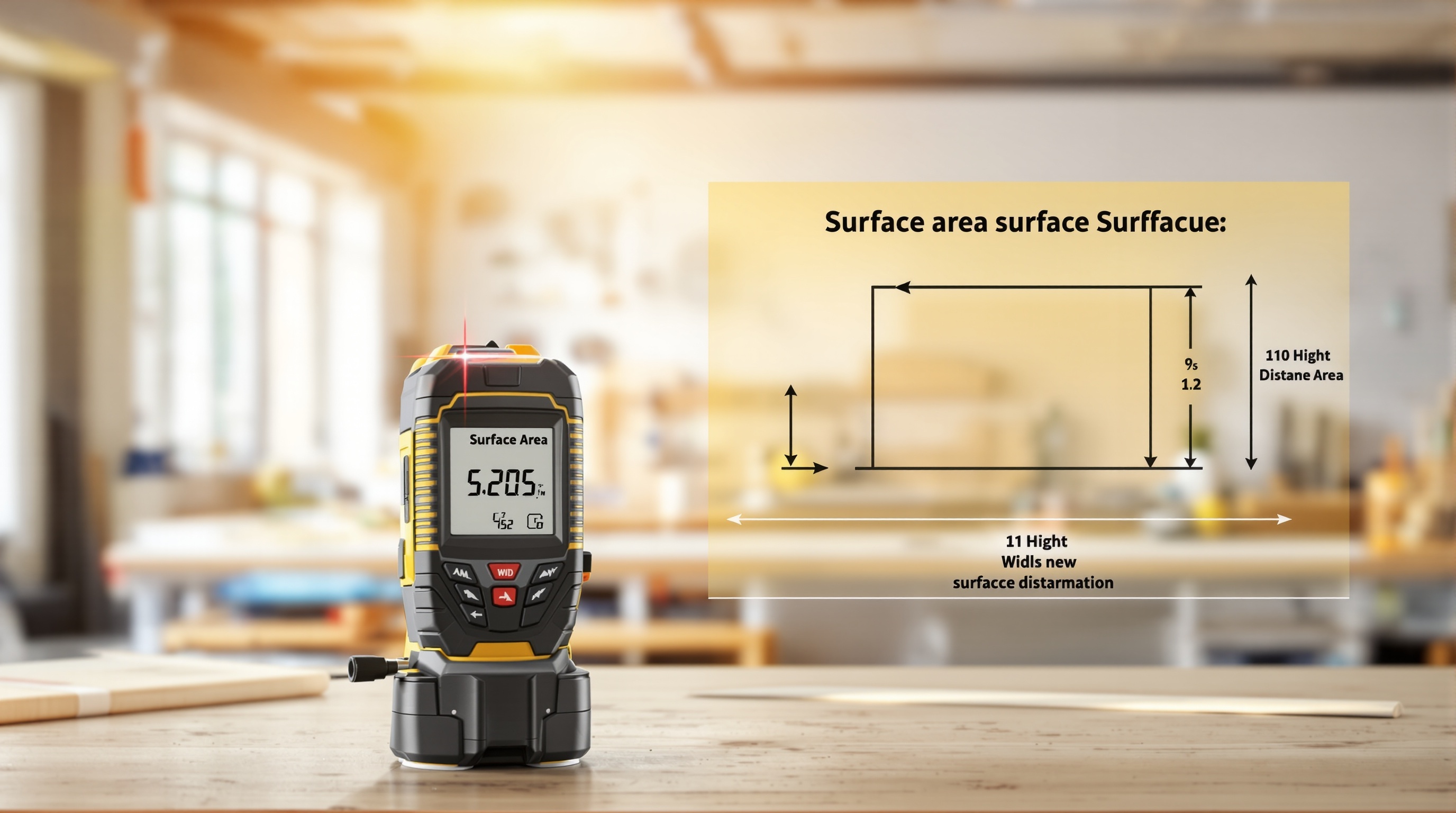 schéma télémètre laser calcul surface volume