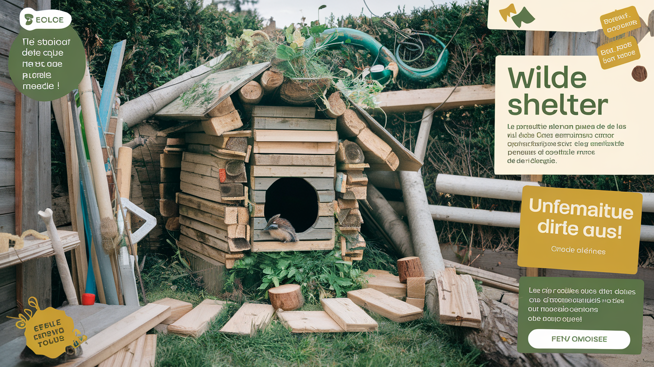 Tutoriel pour créer un abri à auxiliaires avec un tas de bois