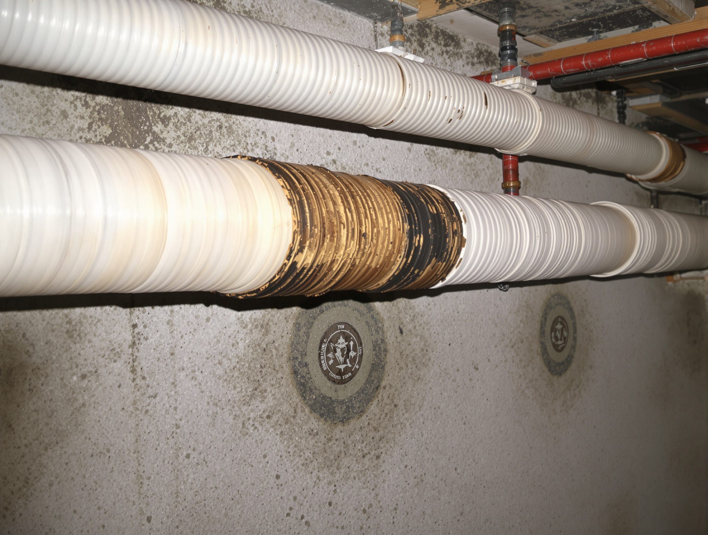 Isolant épais vs mince sur tuyau chauffage, mur humide