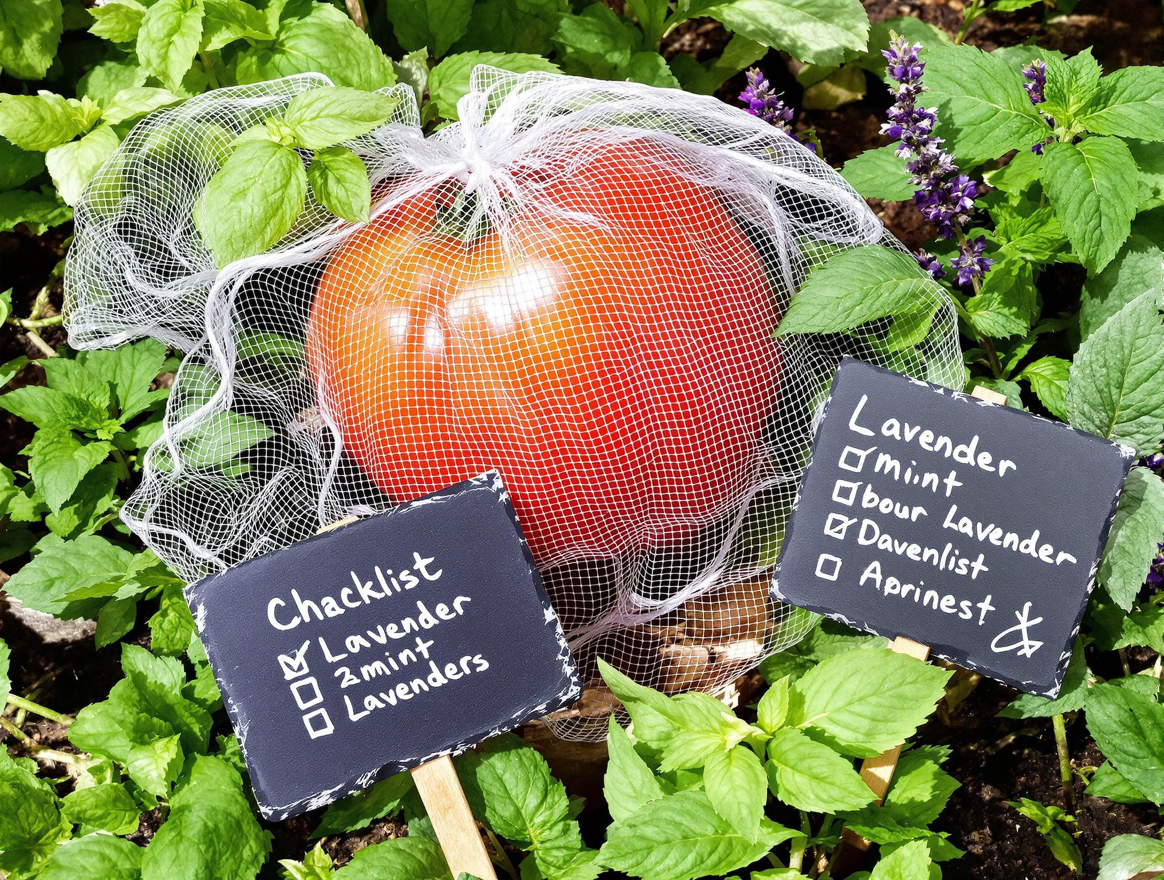 Protection des tomates avec filet insectproof et plantes aromatiques